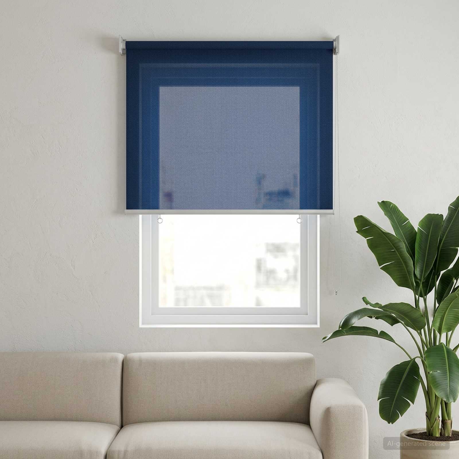 Außenrollo 90% UV-Block Blau 80 x 140 cm HDPE