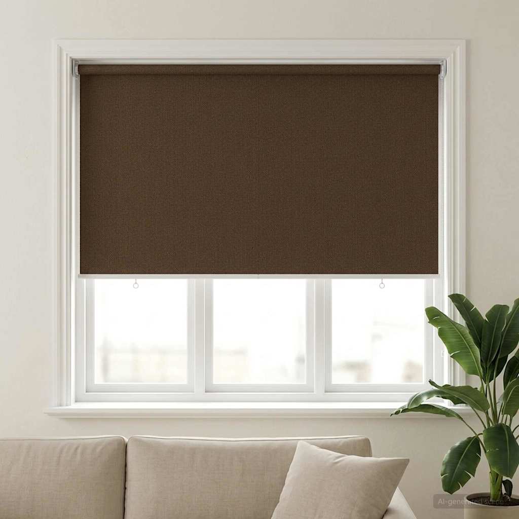 Außenrollo 90% UV-Block Braun 140 x 140 cm HDPE