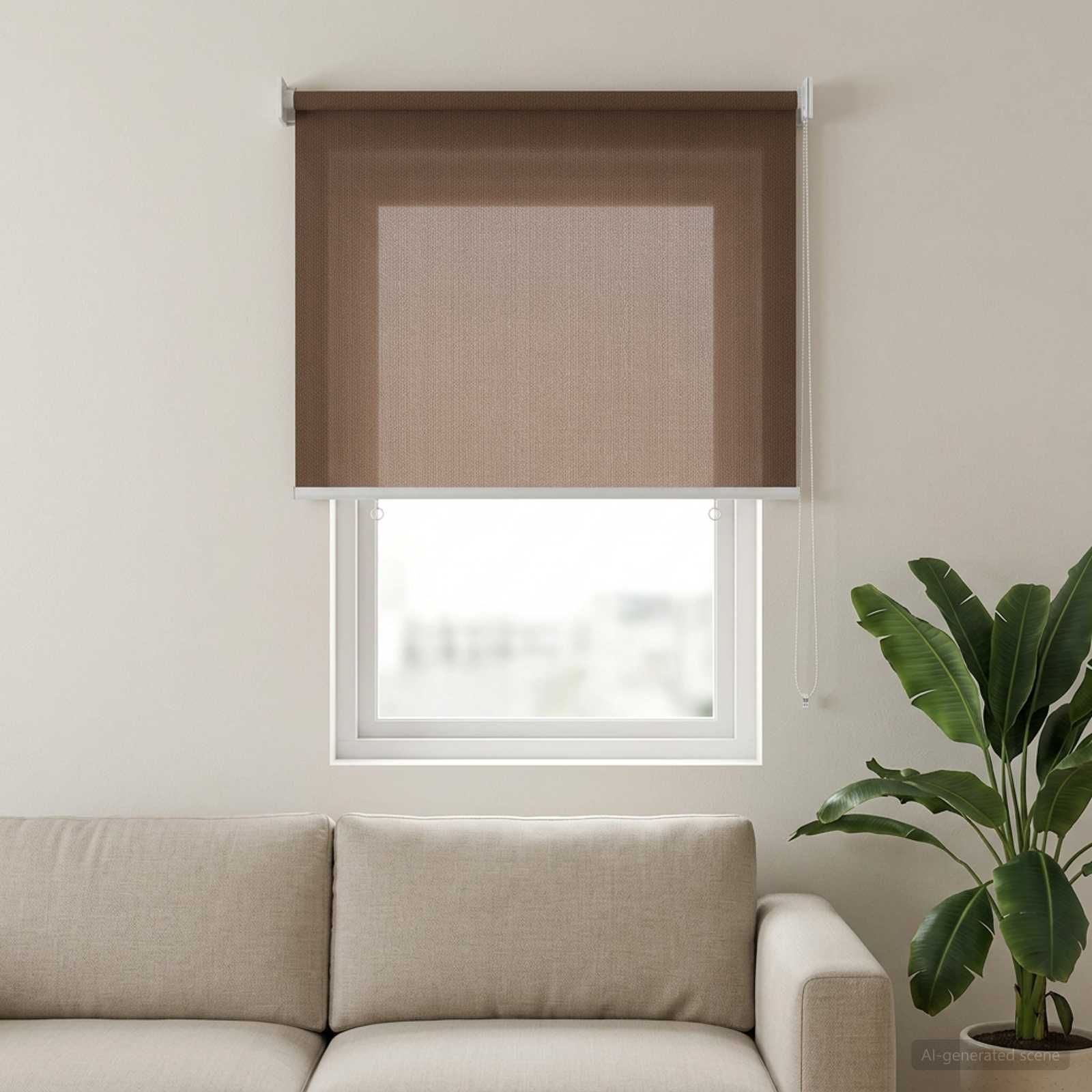 Außenrollo 90% UV-Block Taupe 60 x 140 cm HDPE