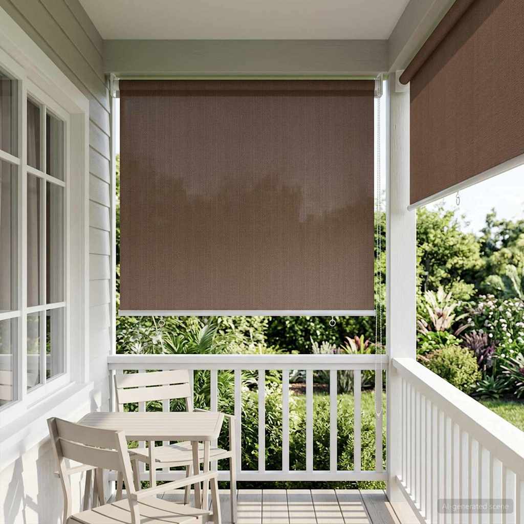 Außenrollo 90% UV-Block Taupe 80 x 140 cm HDPE
