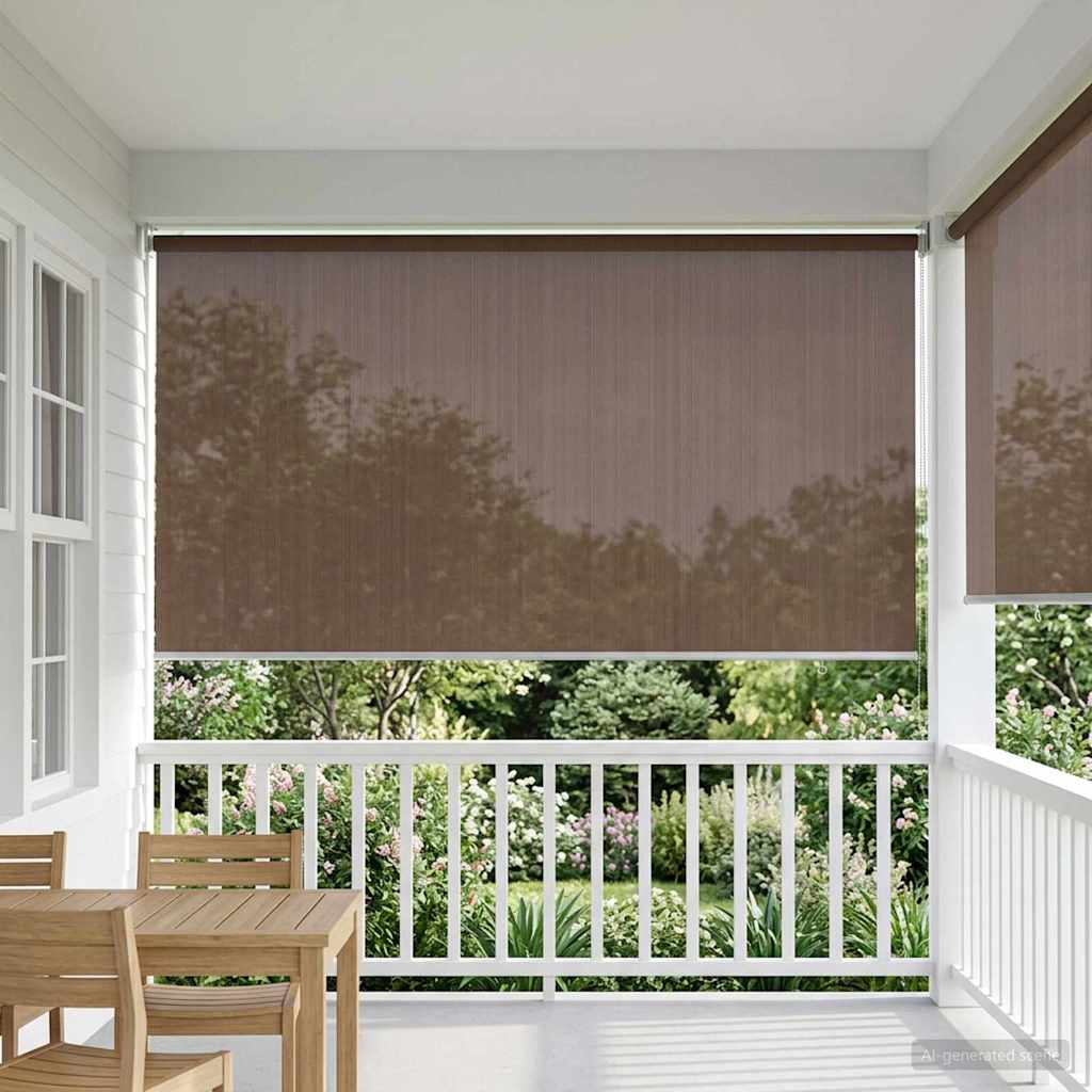 Außenrollo 90% UV-Block Taupe 180 x 140 cm HDPE
