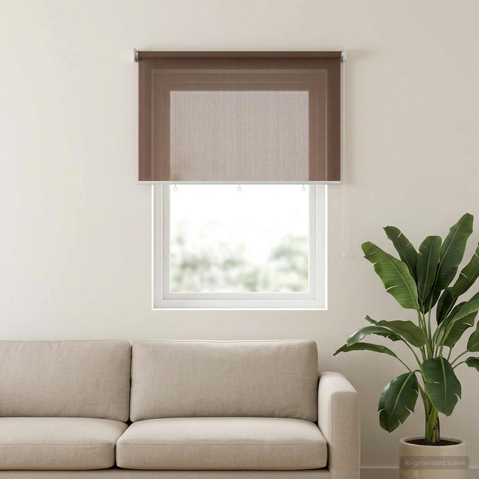 Außenrollo 90% UV-Block Taupe 220 x 140 cm HDPE