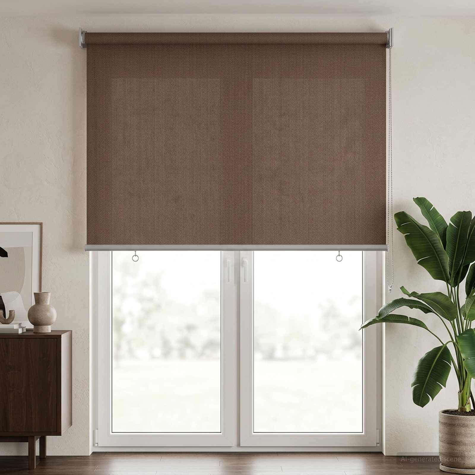 Außenrollo 90% UV-Block Taupe 60 x 230 cm HDPE