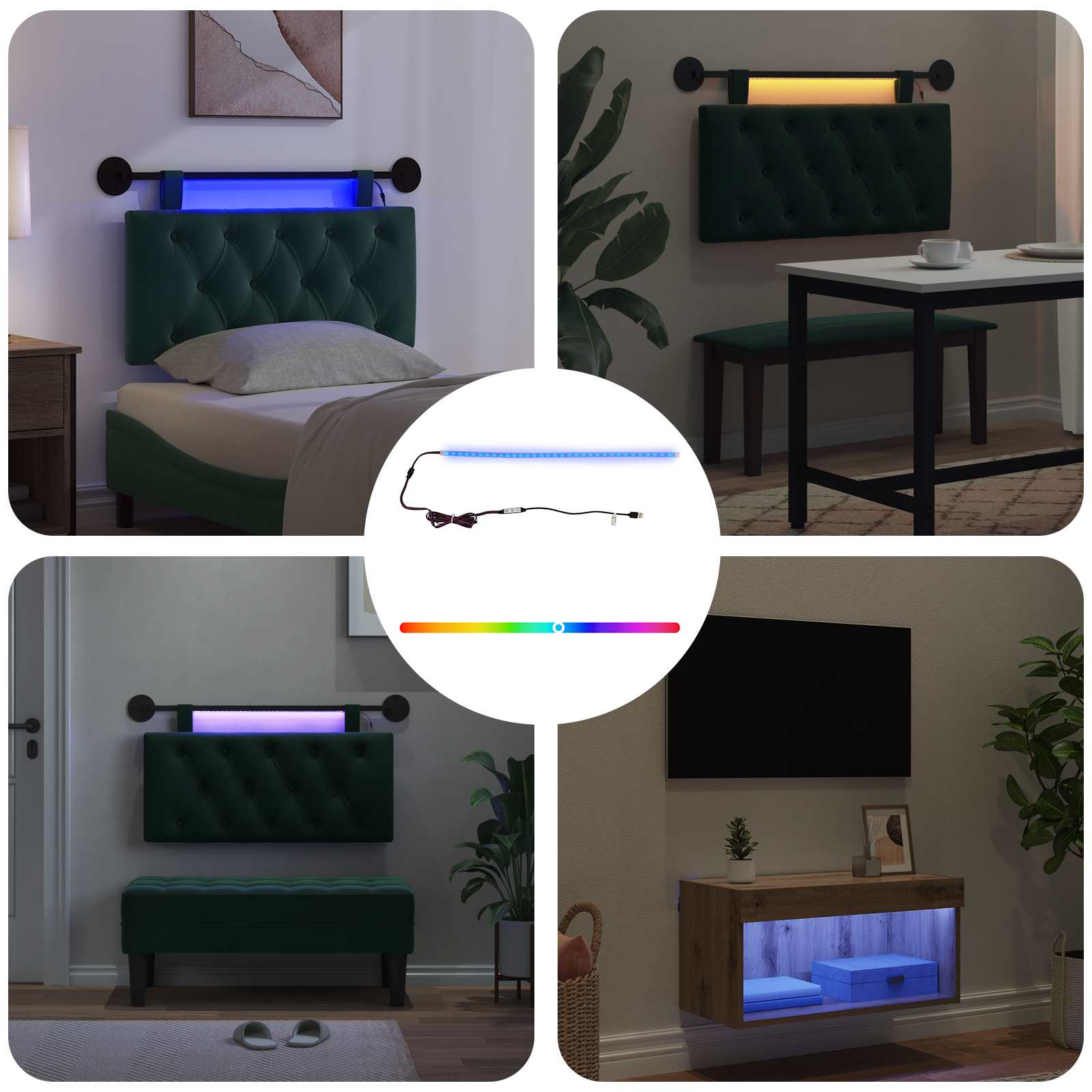 LED Streifen 55 cm Mehrfarbig PVC