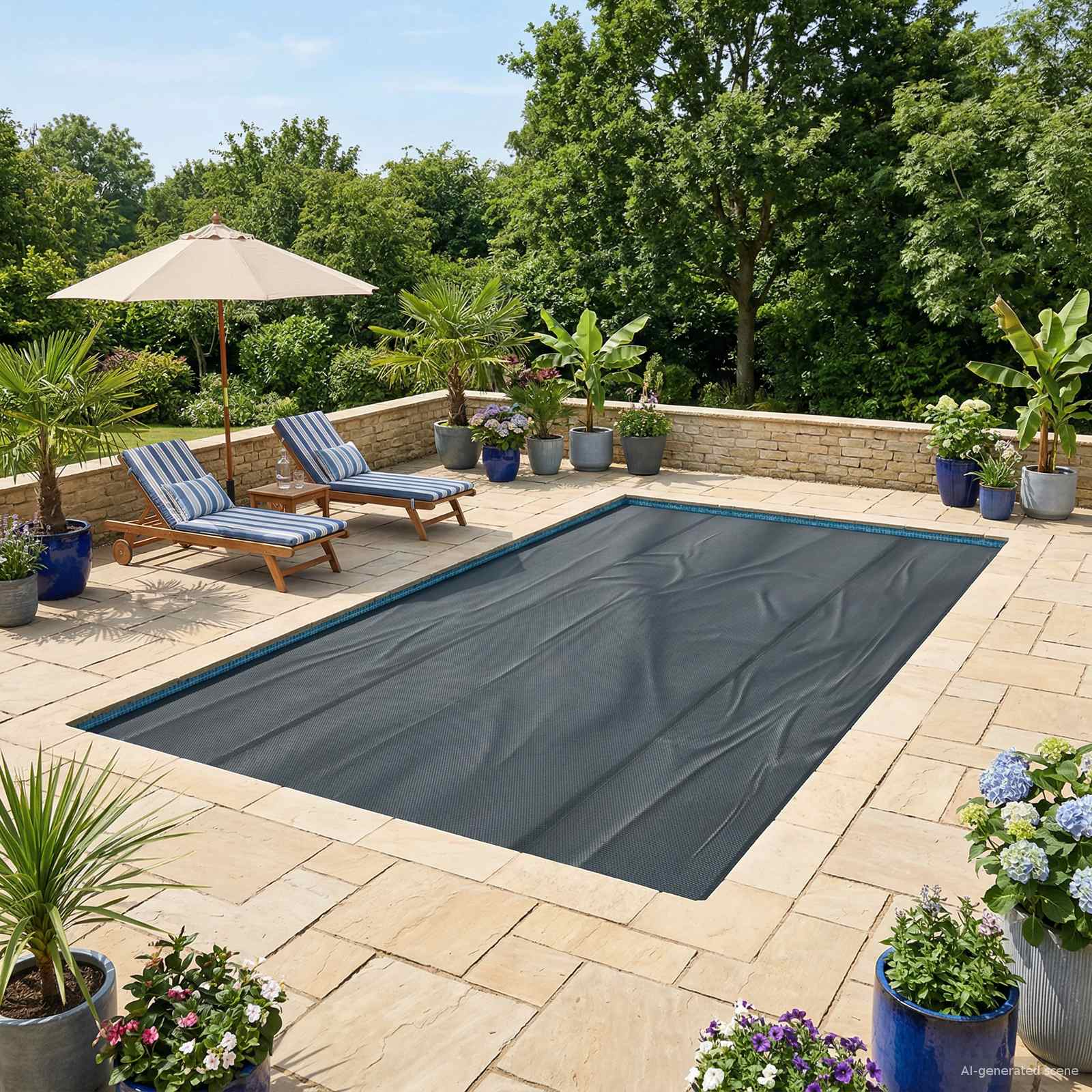 Solar Poolabdeckung Hochwertig 400 x 200 cm 200 μm Quadratisch