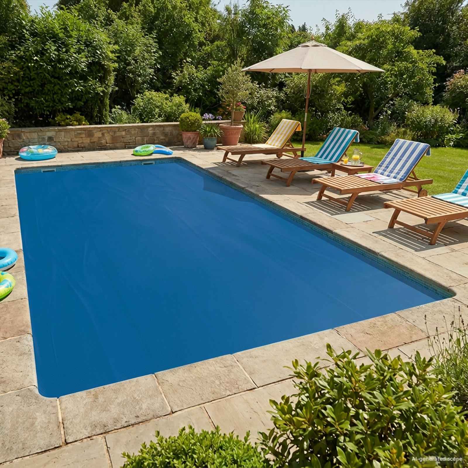 Solar Poolabdeckung Hochwertig 450 x 220 cm 200 μm Quadratisch