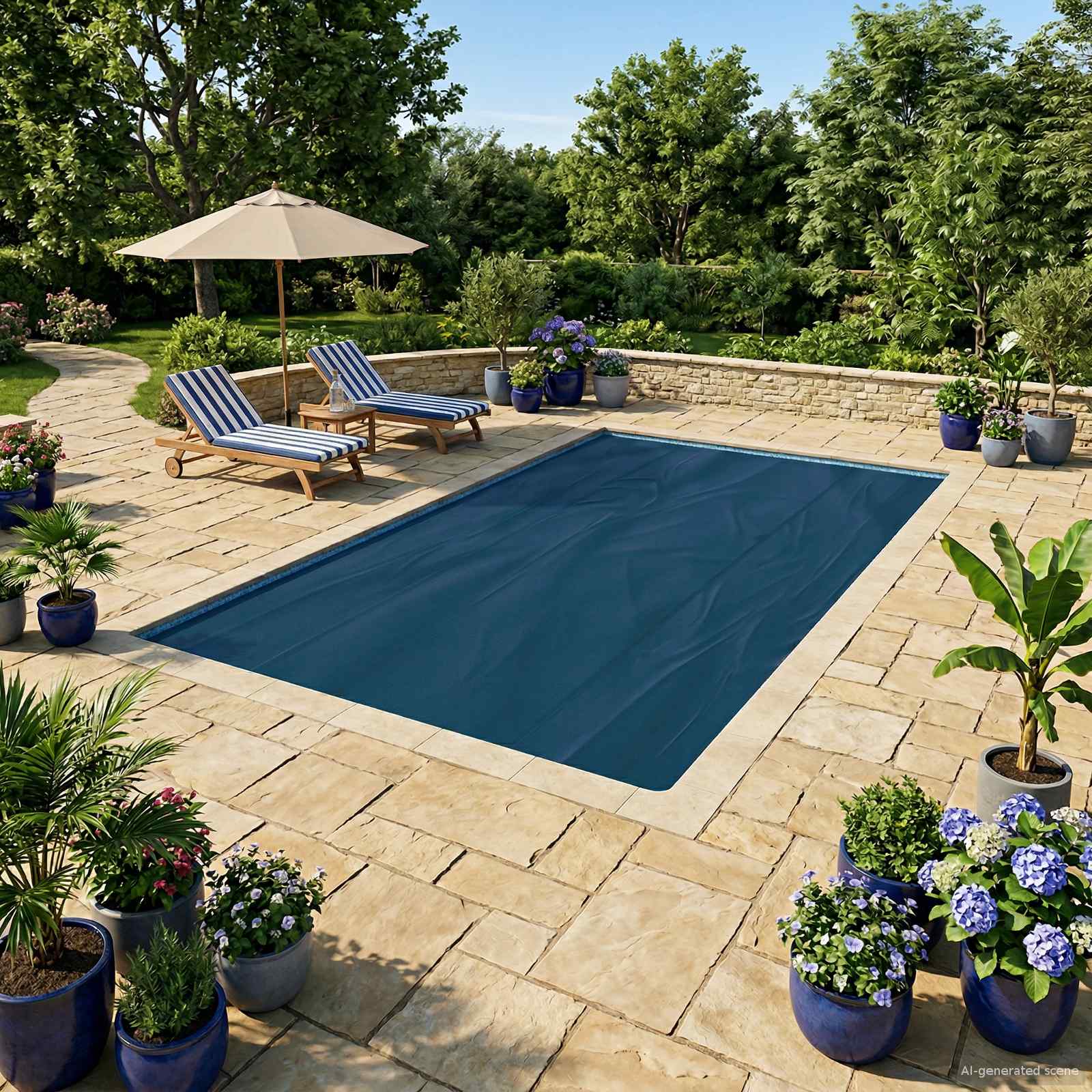 Solar Poolabdeckung Hochwertig 450 x 220 cm 200 μm Quadratisch