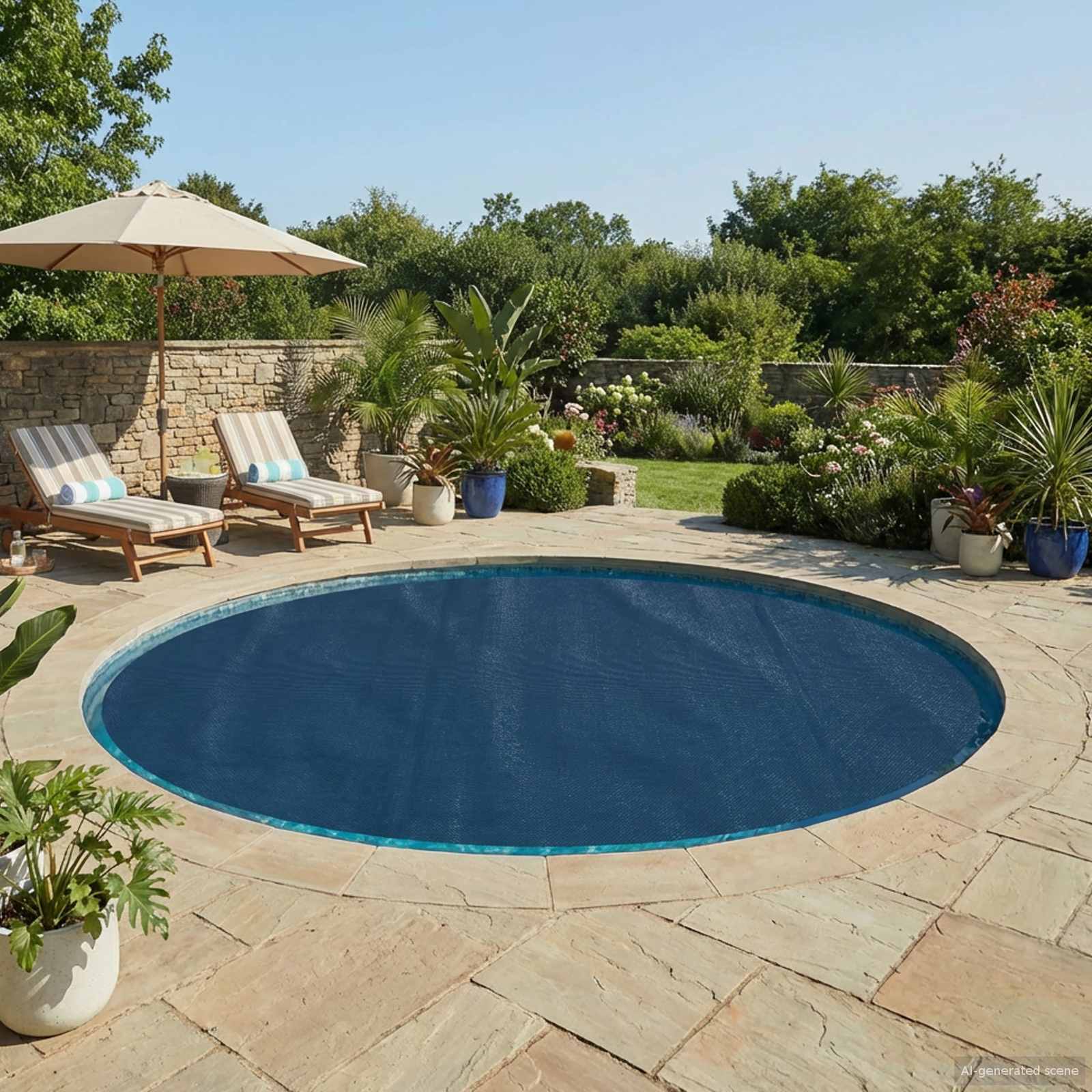 Solar Pool Abdeckung Extra Schwer Ø 527 cm 400 μm Rund PE