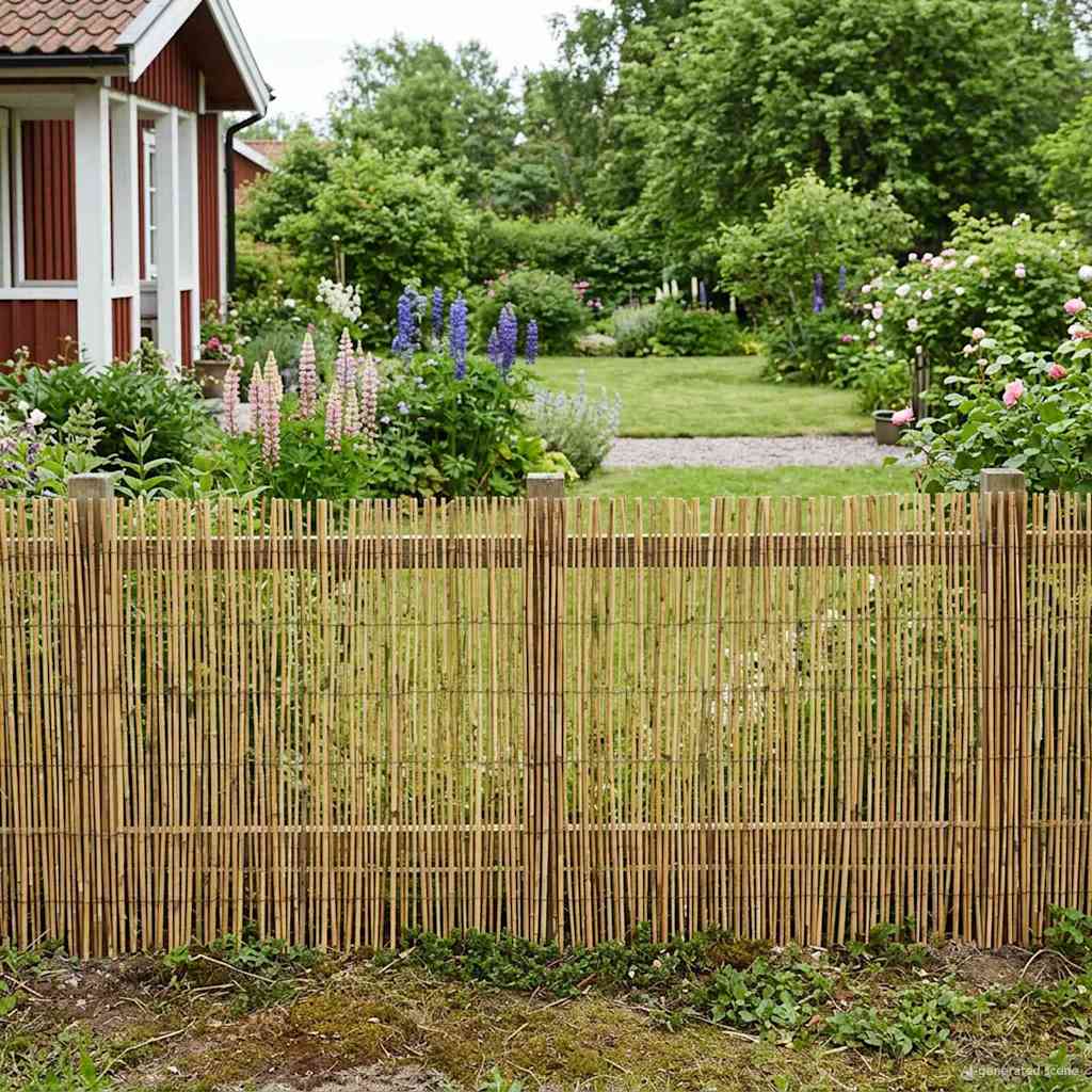 Gartenzaun Kohlenstoff 400 x 100 cm Schilf
