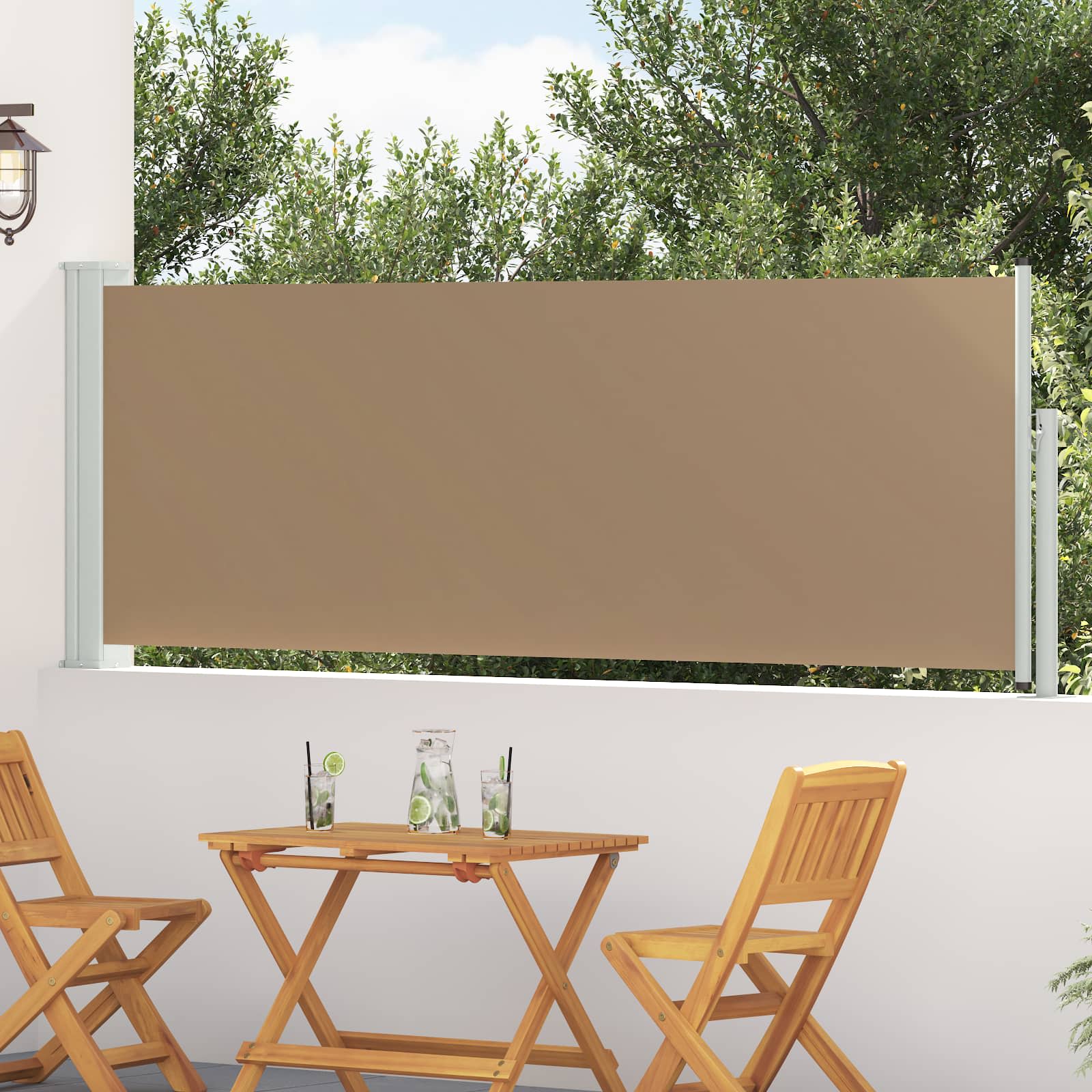 Ausziehbare Seitenmarkise 500 x 100 cm Polyester Rechteckig