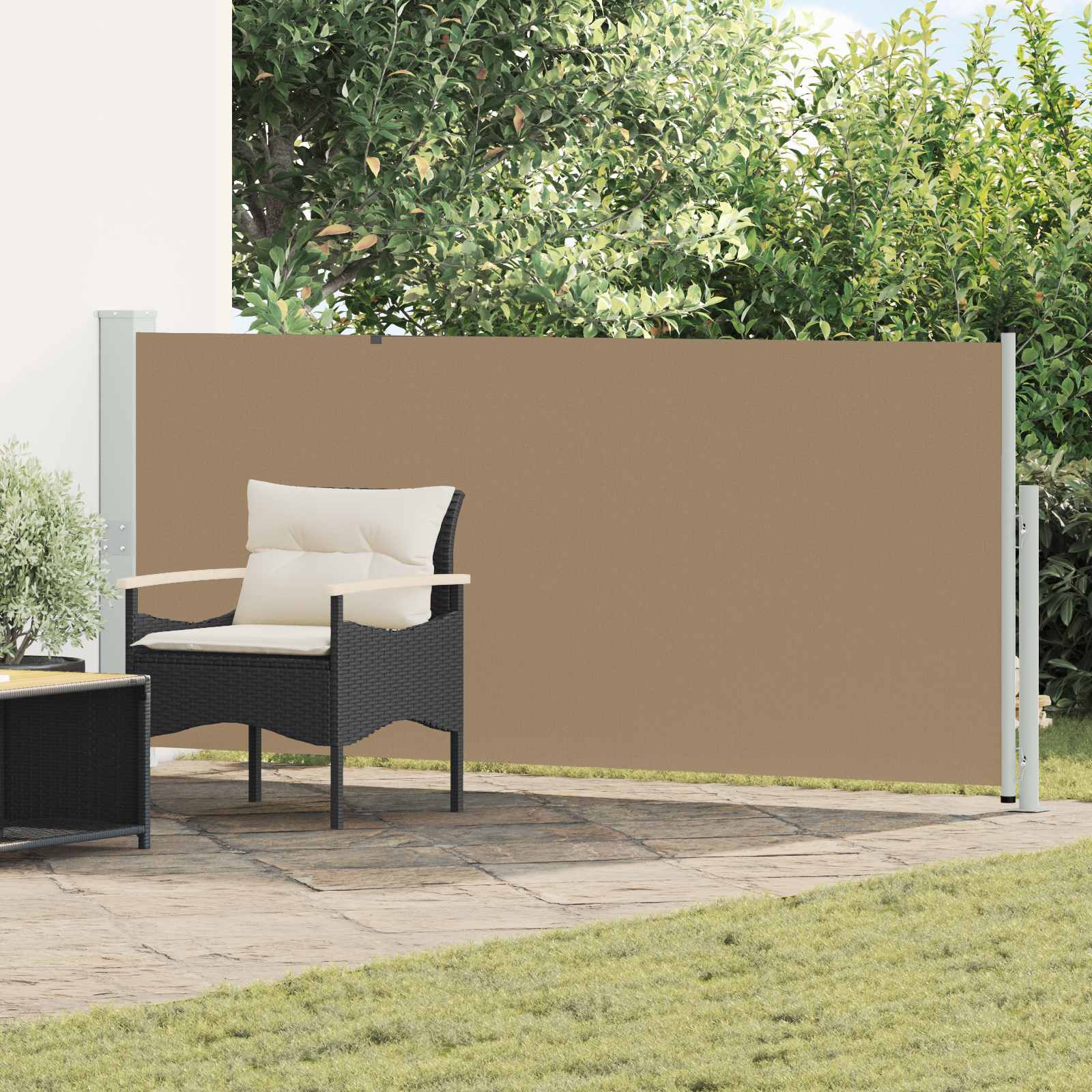 Ausziehbare Seitenmarkise 160 x 500 cm Polyester Rechteckig