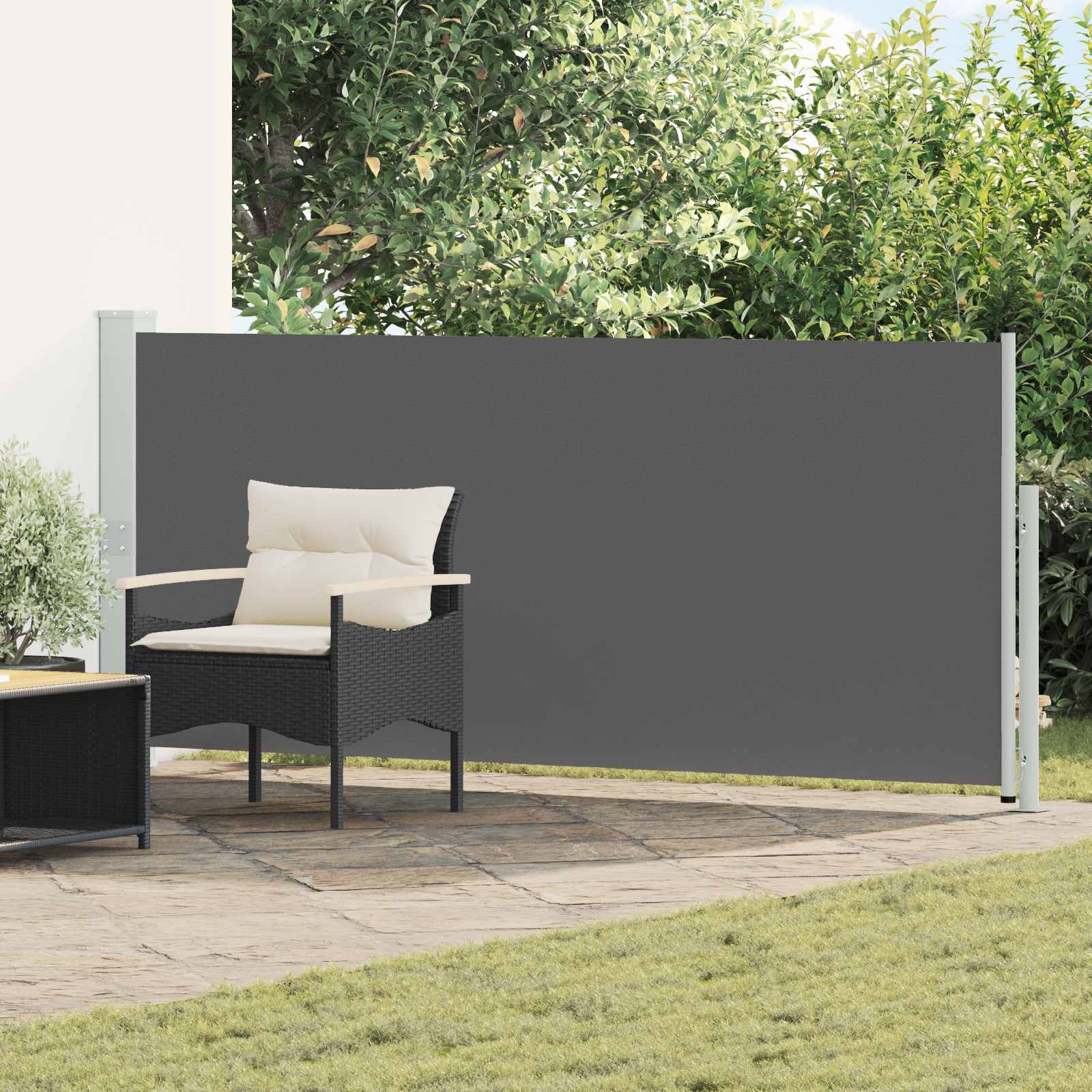 Ausziehbare Seitenmarkise 160 x 500 cm Polyester Rechteckig