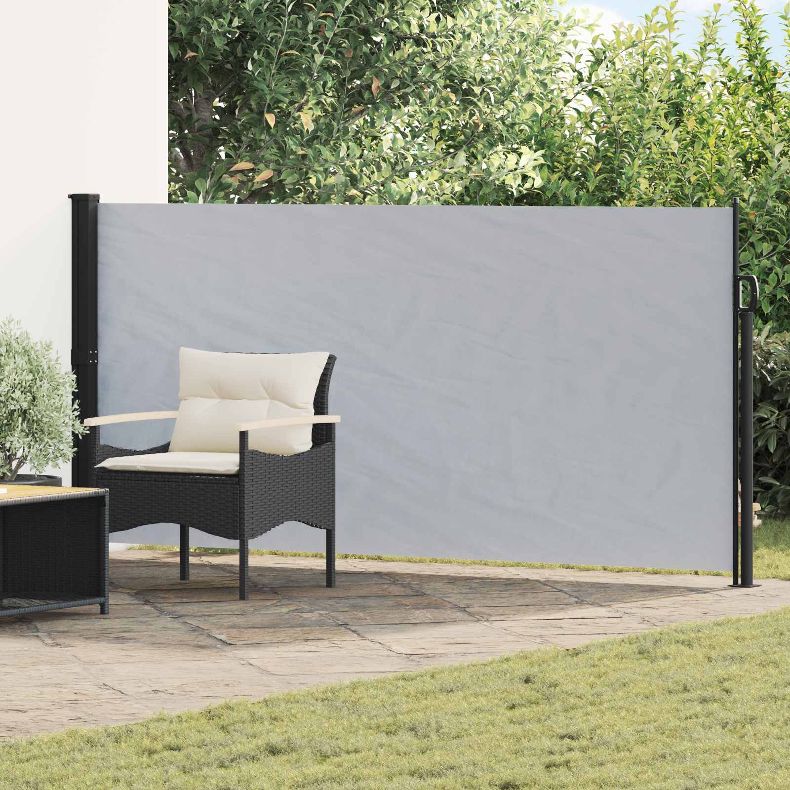 Ausziehbare Seitenmarkise 500 x 140 cm Polyester Rechteckig