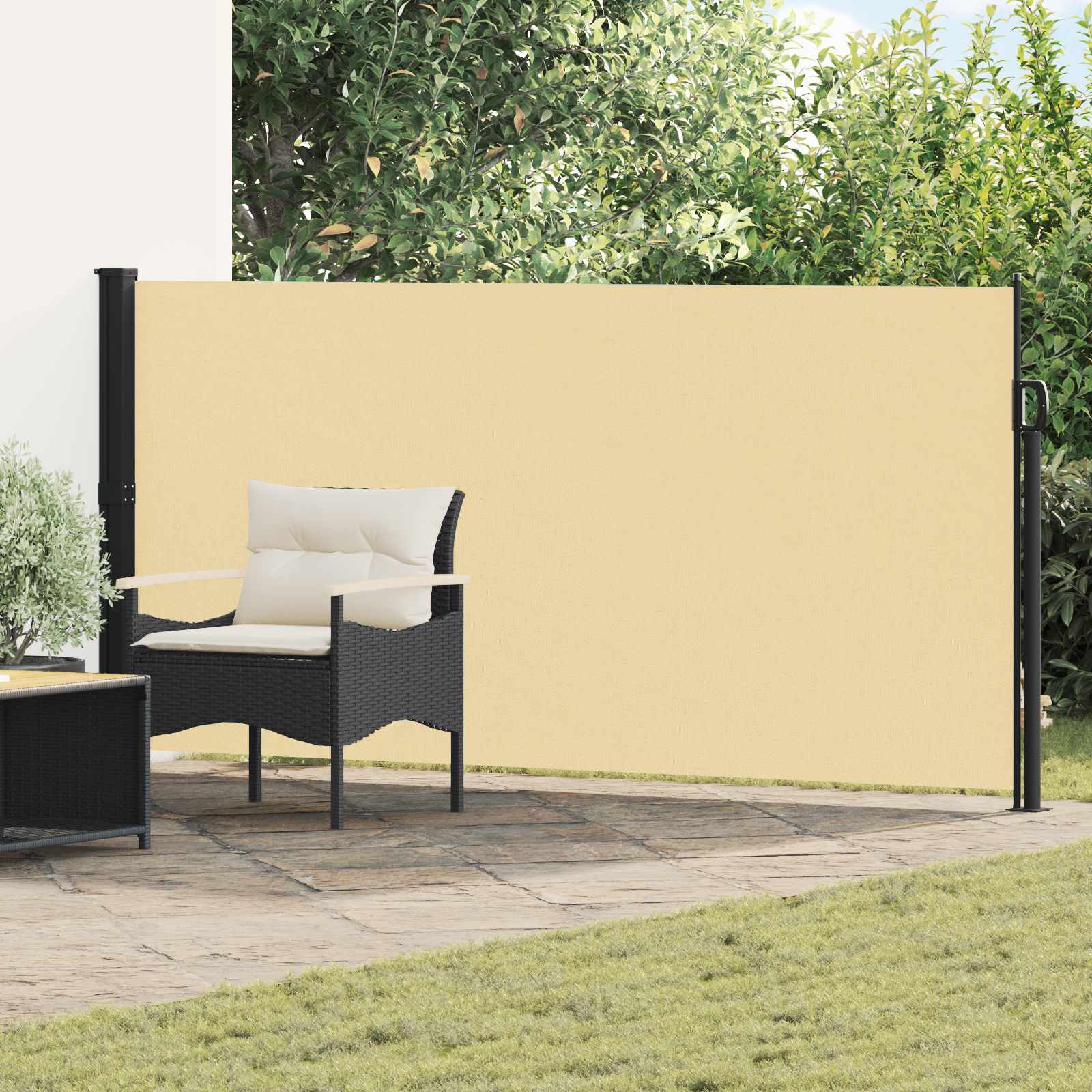 Ausziehbare Seitenmarkise 600 x 160 cm Polyester Rechteckig
