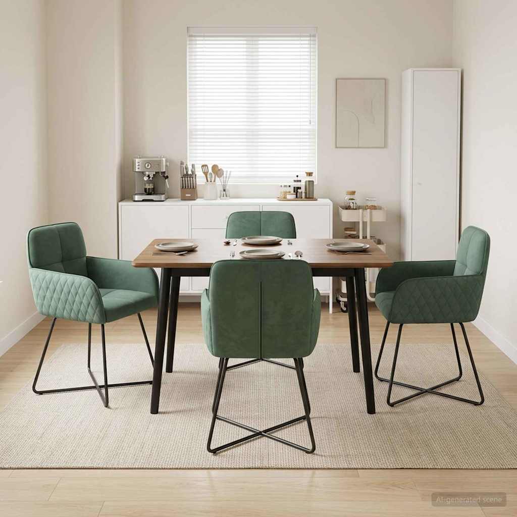 Esszimmerstühle 4 stk. Samt Meergrün 59 x 56,5 x 86 cm