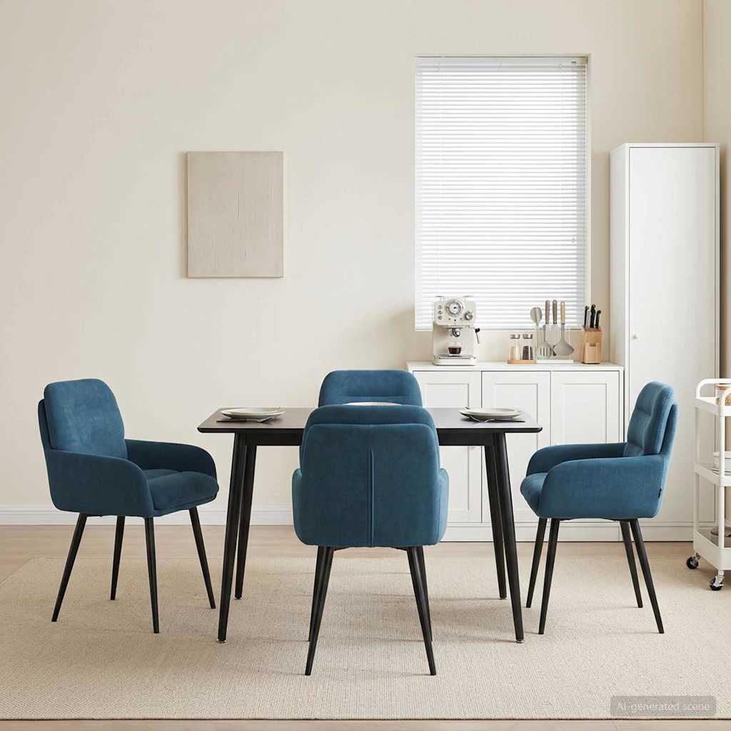 Esszimmerstühle 4 stk. Samt Blau 59 x 59,5 x 90 cm