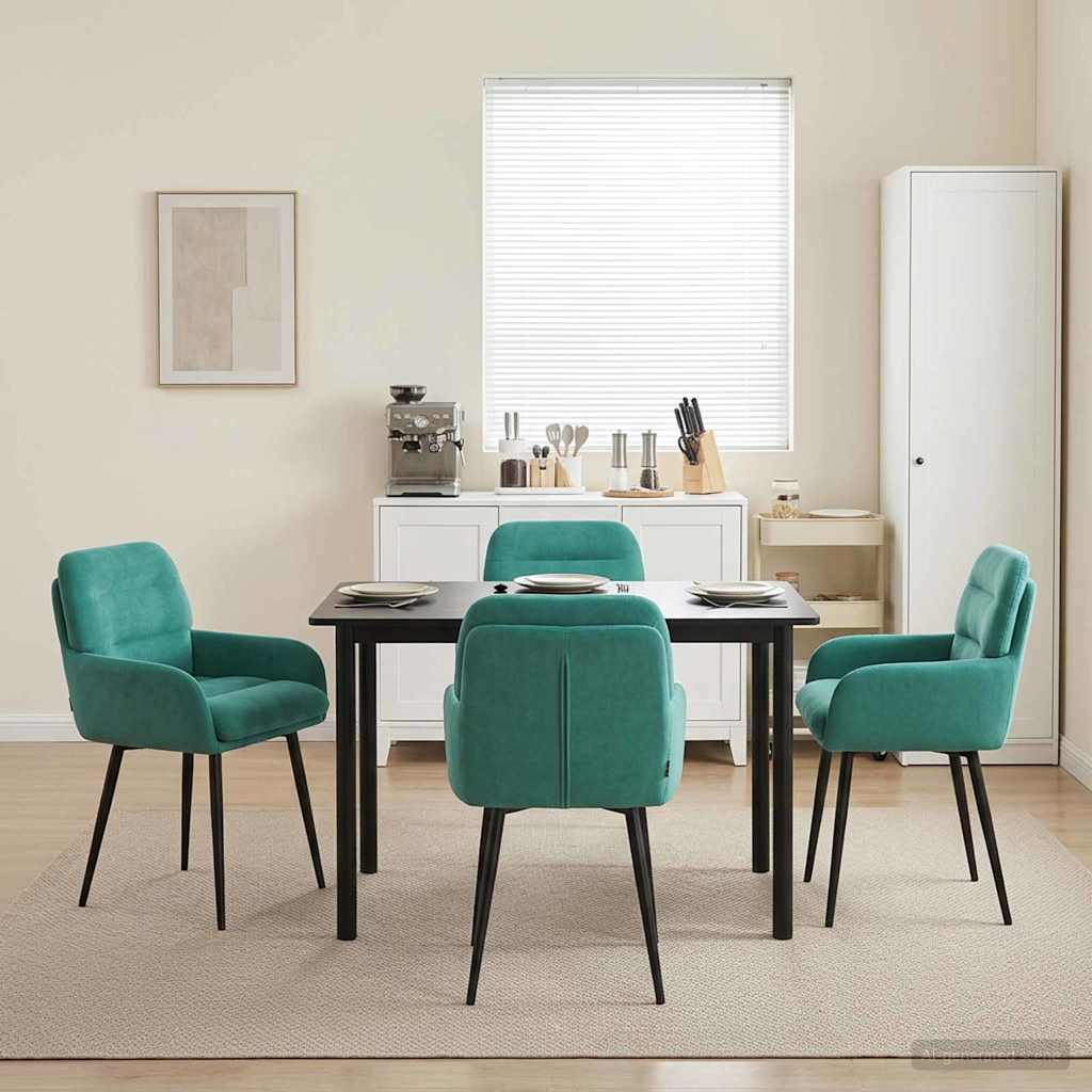 Esszimmerstühle 4 stk. Samt Türkis 59 x 59,5 x 90 cm