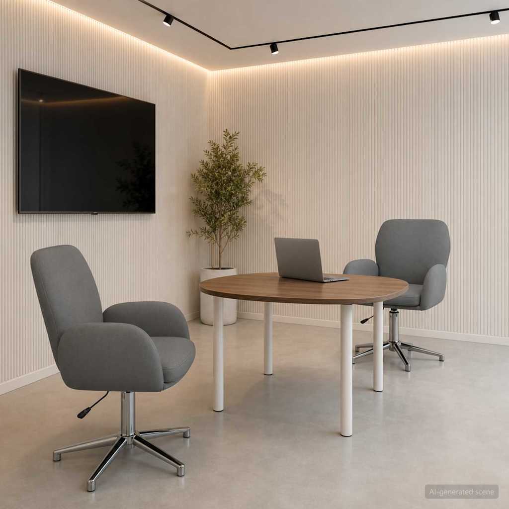 Bürostühle 2 Stk. 54 x 58 x 90 cm Dunkelgrau Stoff