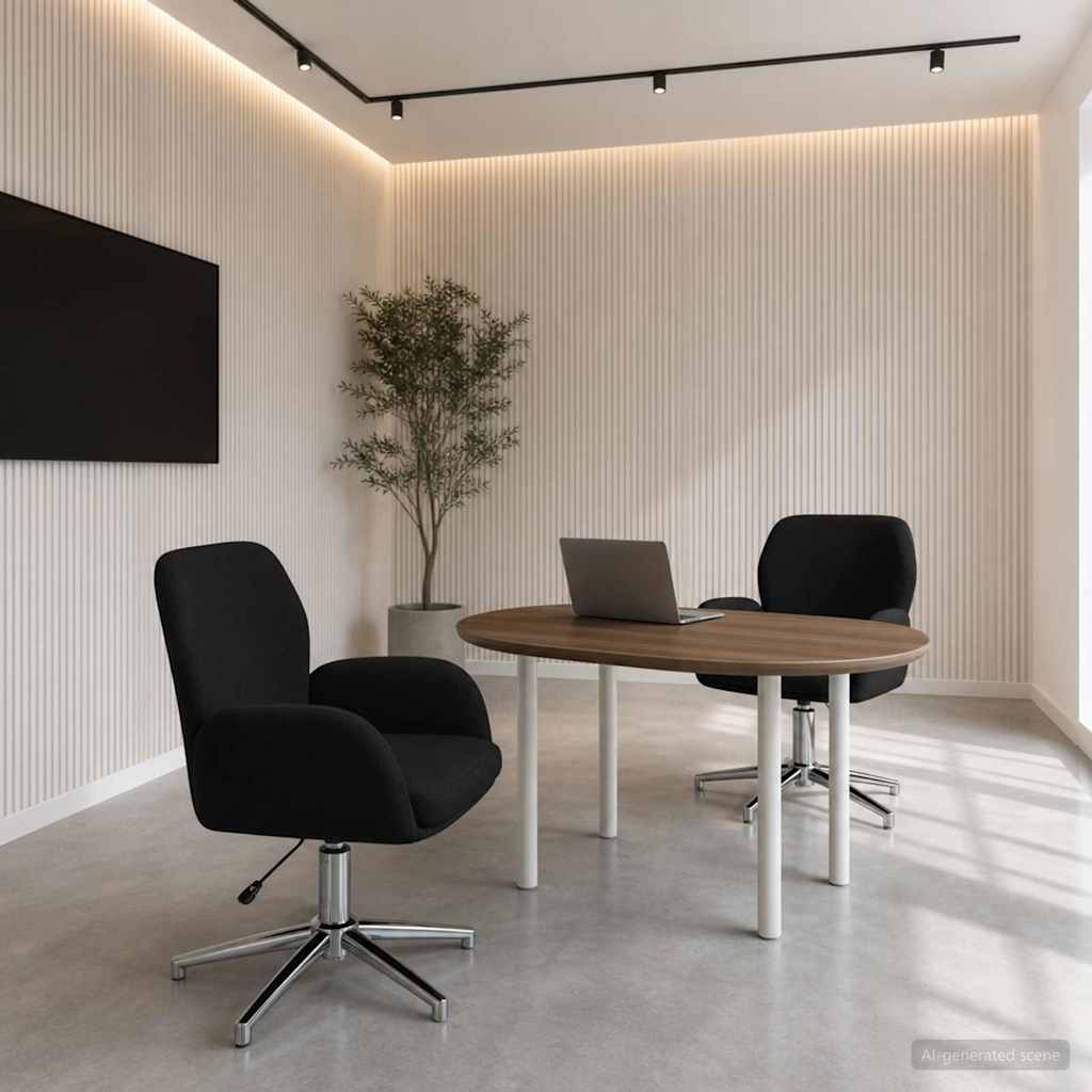 Bürostühle 2 Stk. 54 x 58 x 90 cm Schwarz Stoff