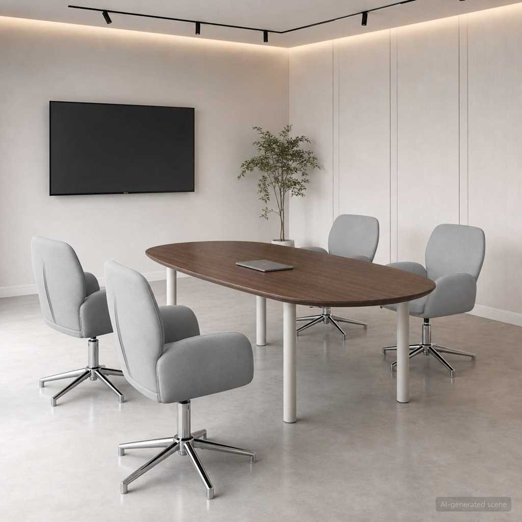 Bürostühle 4 Stk. 54 x 58 x 90 cm Hellgrau Stoff