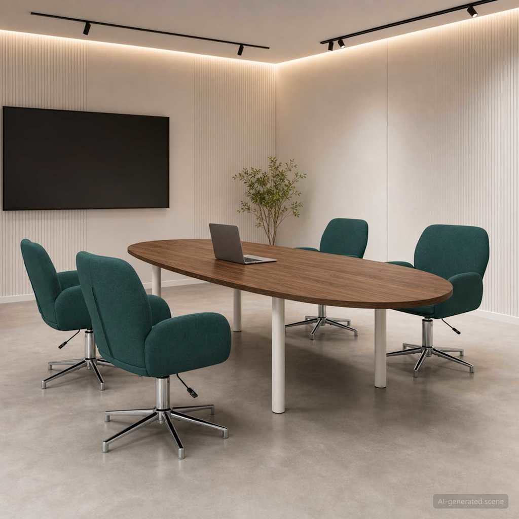 Bürostühle 4 Stk. 54 x 58 x 90 cm Dunkelgrün Stoff