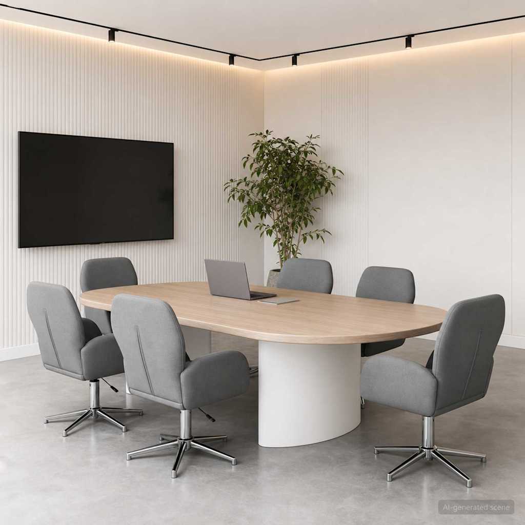 Bürostühle 6 Stk. 54 x 58 x 90 cm Dunkelgrau Stoff