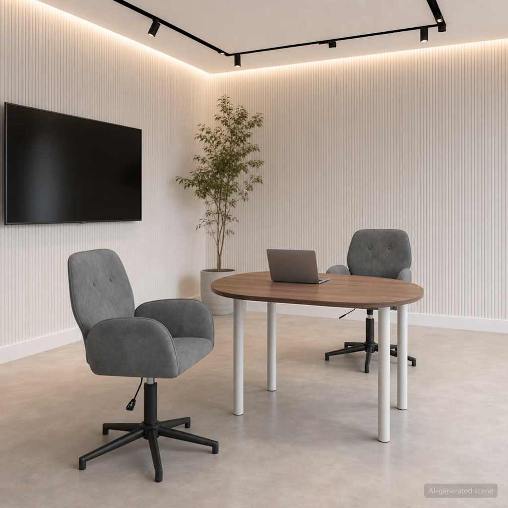 Bürostühle 2 Stk. 54 x 55 x 90 cm Dunkelgrau Samt