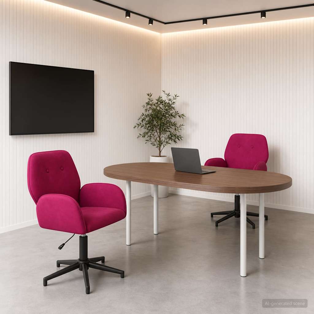 Bürostühle 2 Stk. 54 x 55 x 90 cm Weinrot Samt