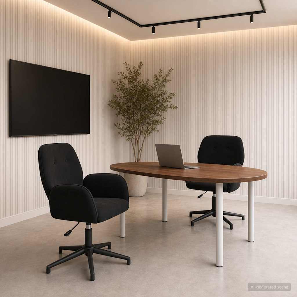 Bürostühle 2 Stk. 54 x 55 x 90 cm Schwarz Samt