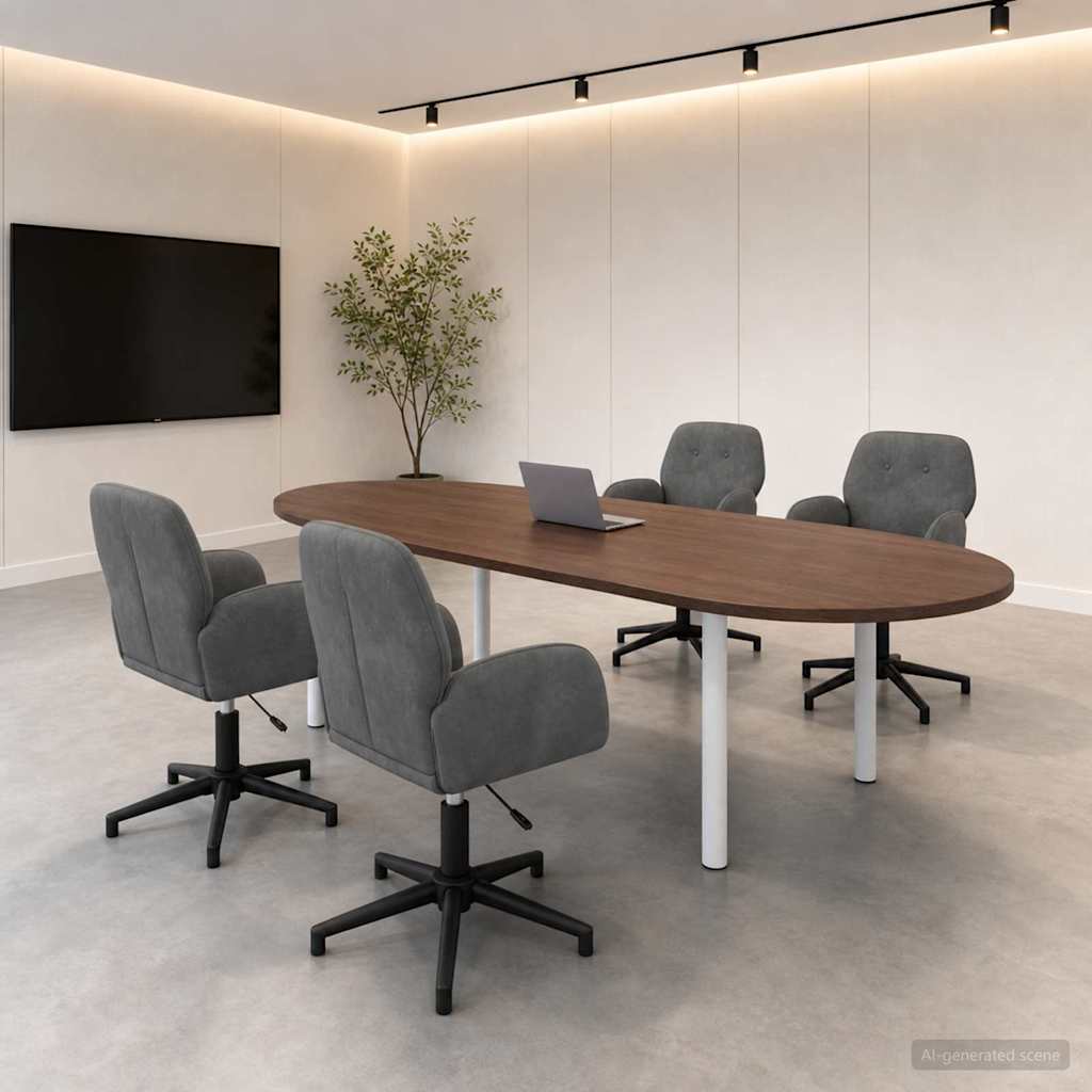 Bürostühle 4 Stk. 54 x 55 x 90 cm Dunkelgrau Samt