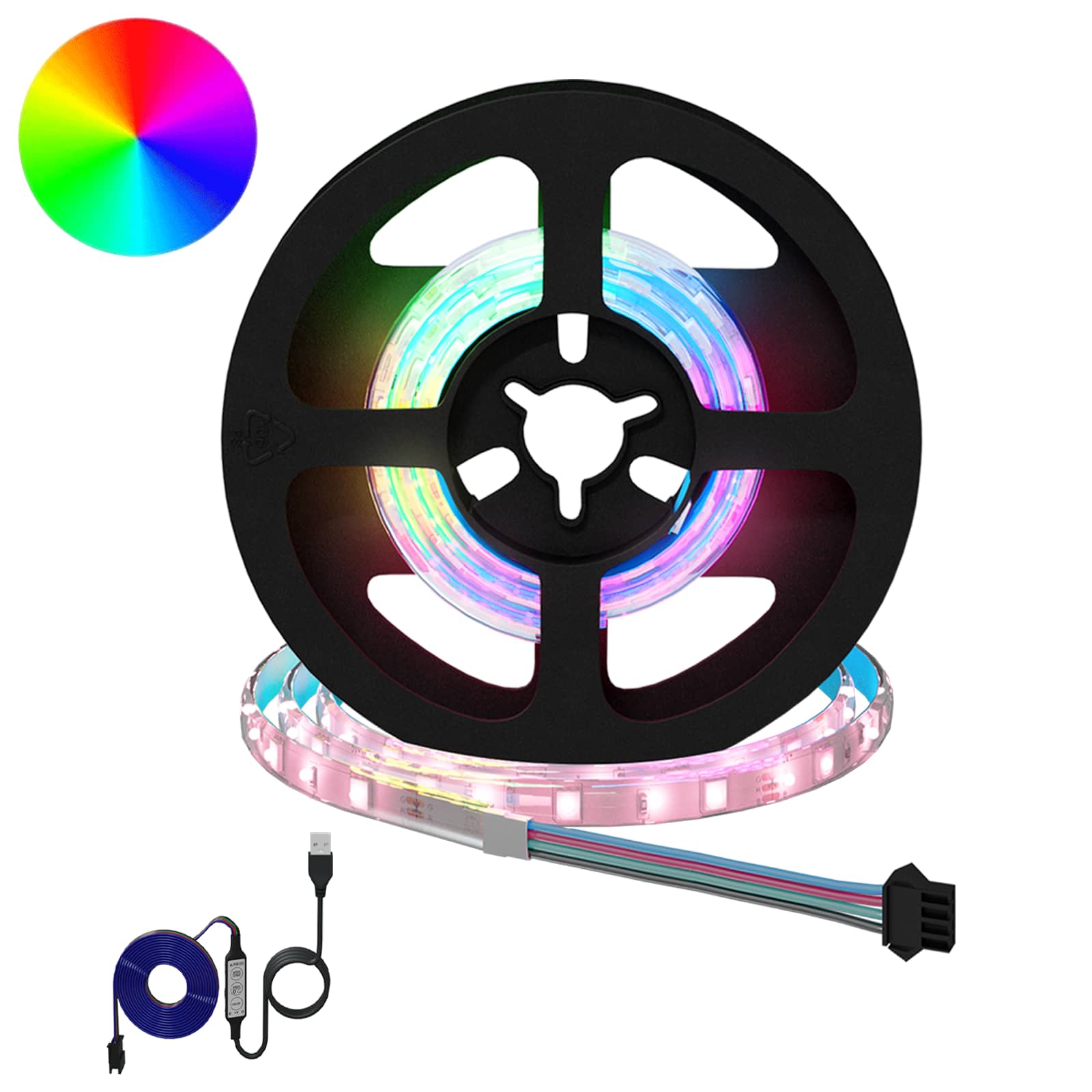 LED-Streifen 12 stk. Schwarz und Transparent