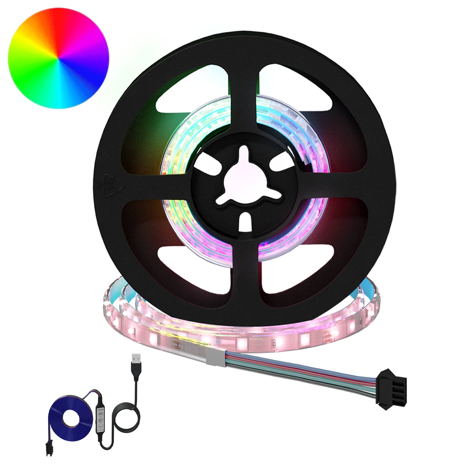 LED-Streifen 12 stk. Schwarz und Transparent