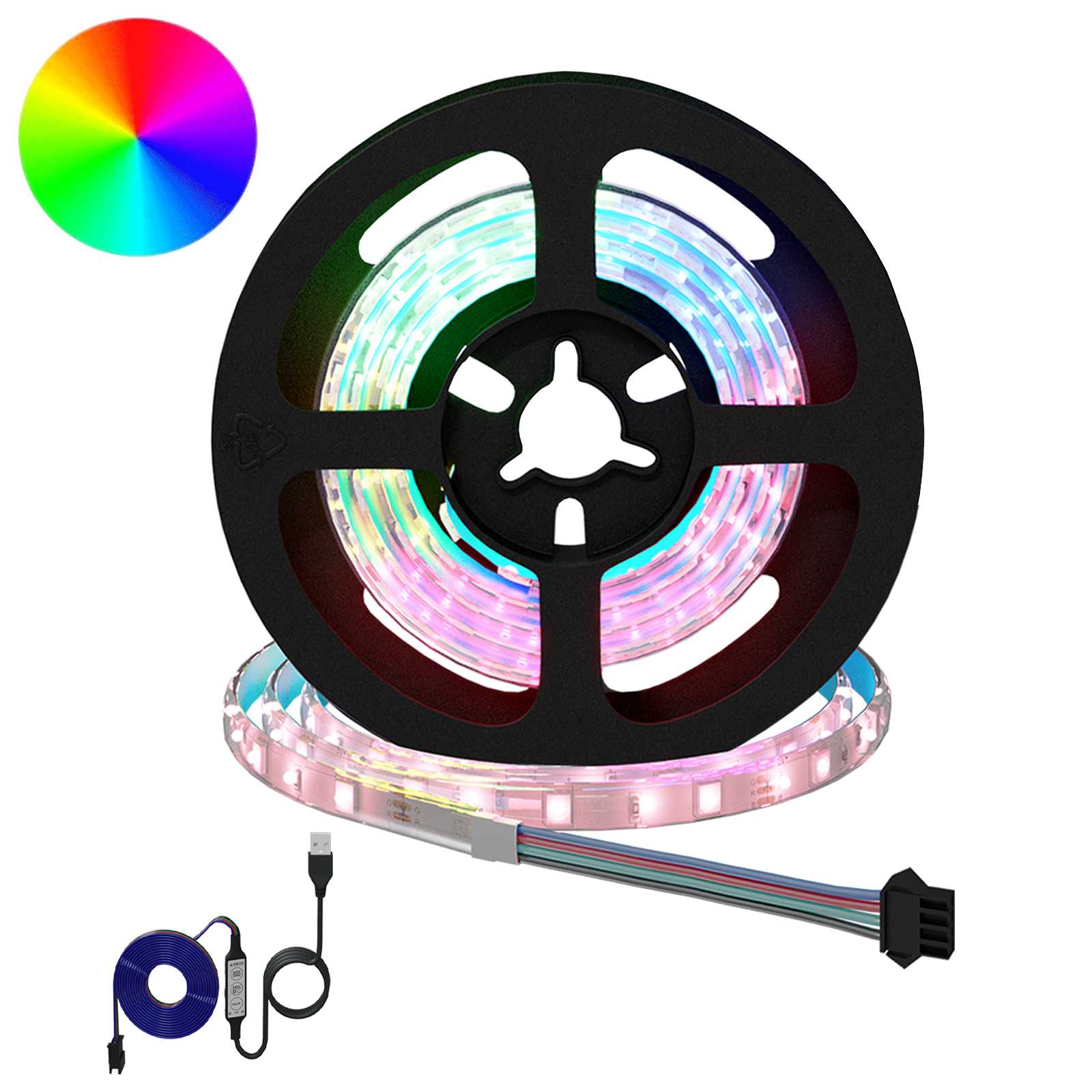 LED-Streifen 12 stk. Schwarz und Transparent