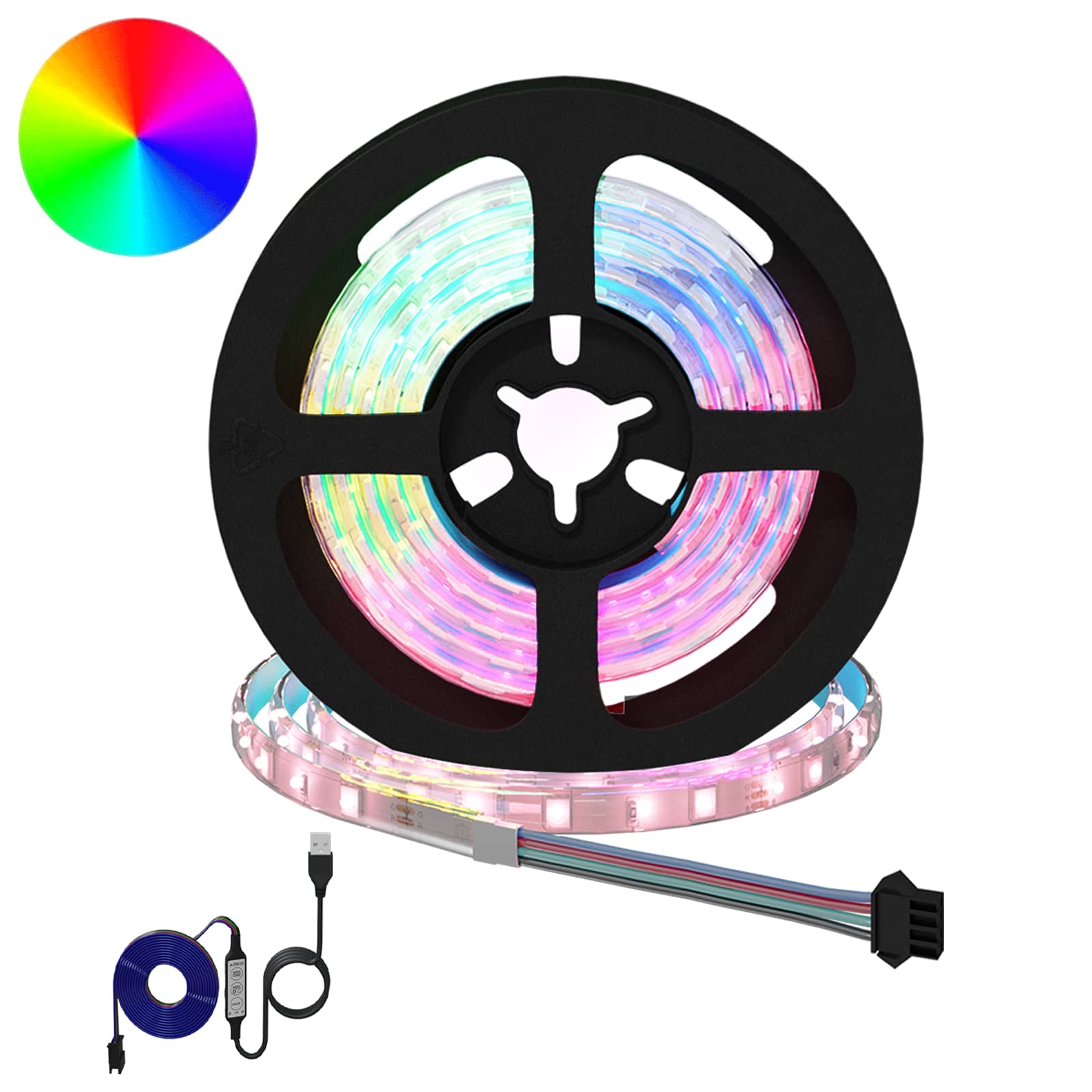 LED-Streifen 12 stk. Schwarz und Transparent