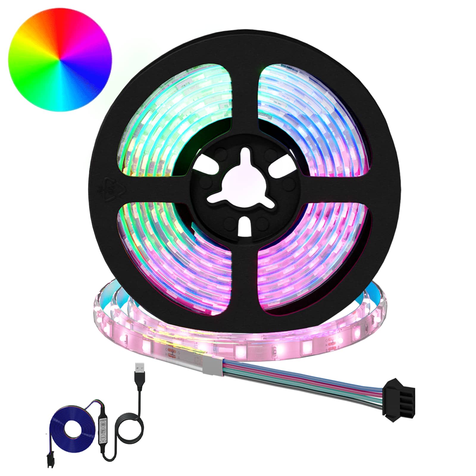 LED-Streifen 12 stk. Schwarz und Transparent