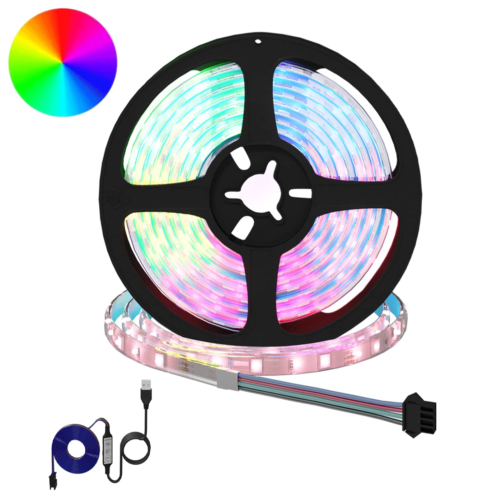 LED-Streifen 12 stk. Schwarz und Transparent