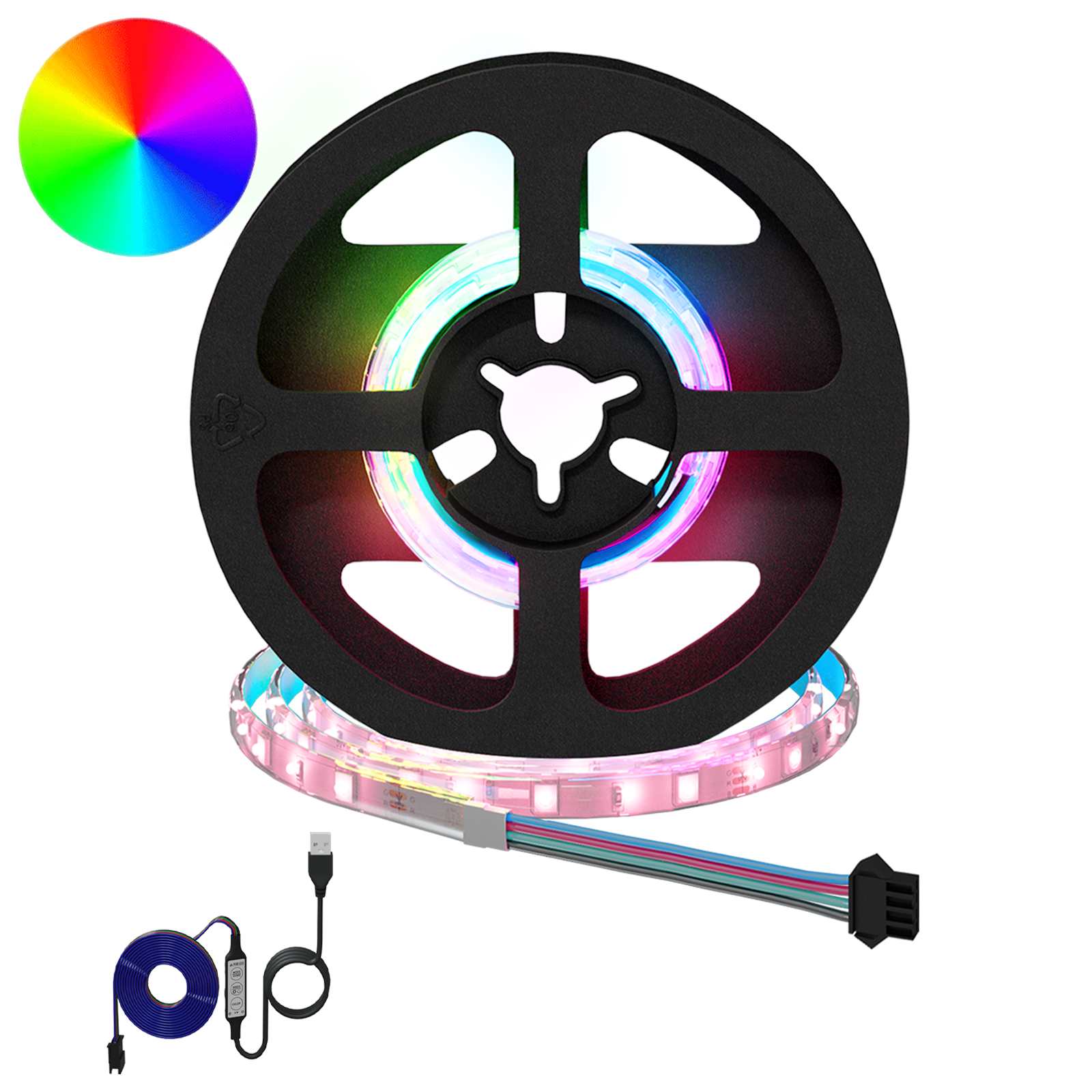 LED-Streifen 12 stk. Schwarz und Transparent