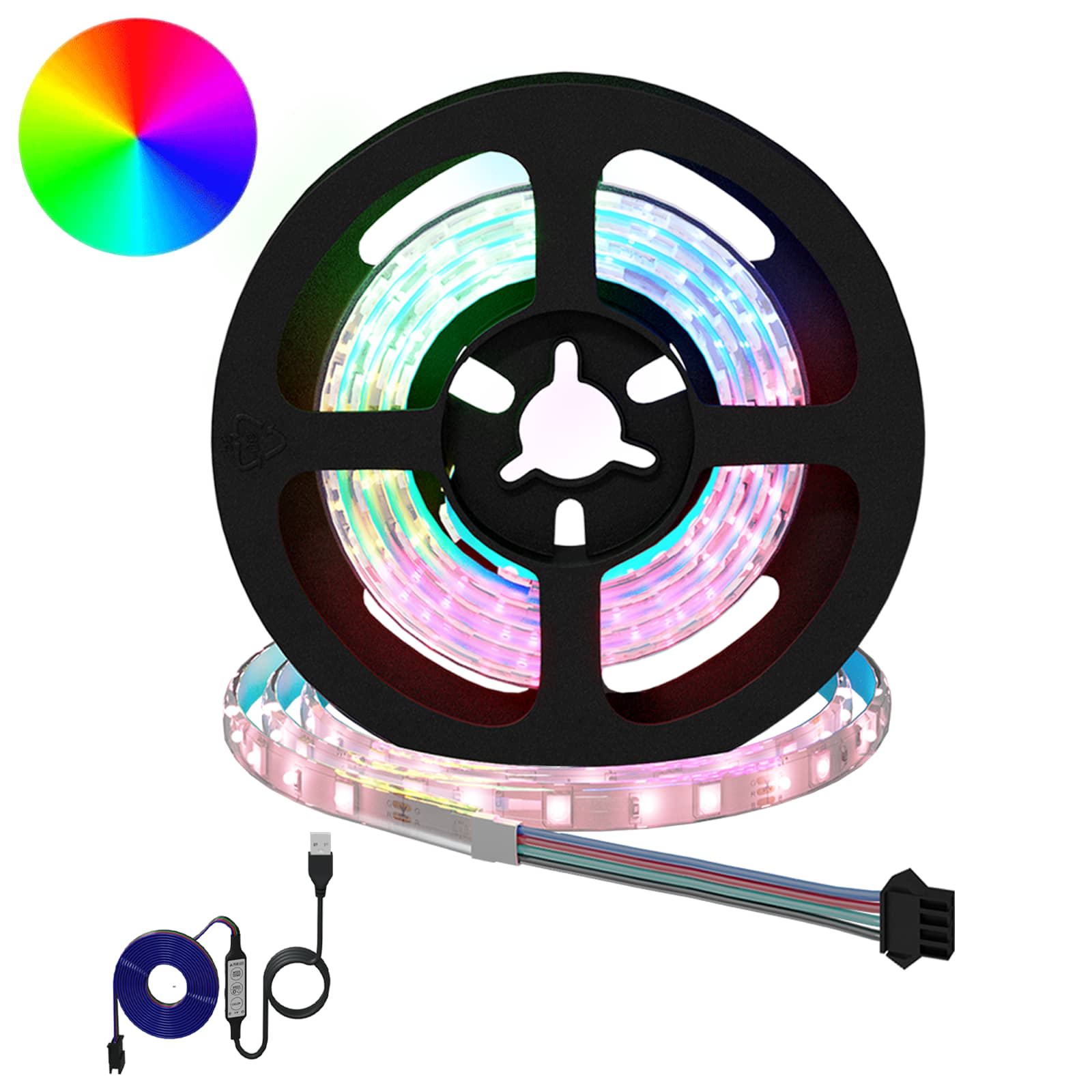 LED-Streifen 12 stk. Schwarz und Transparent