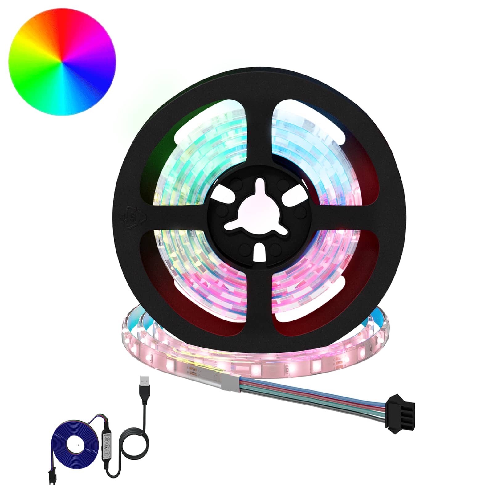 LED-Streifen 12 stk. Schwarz und Transparent
