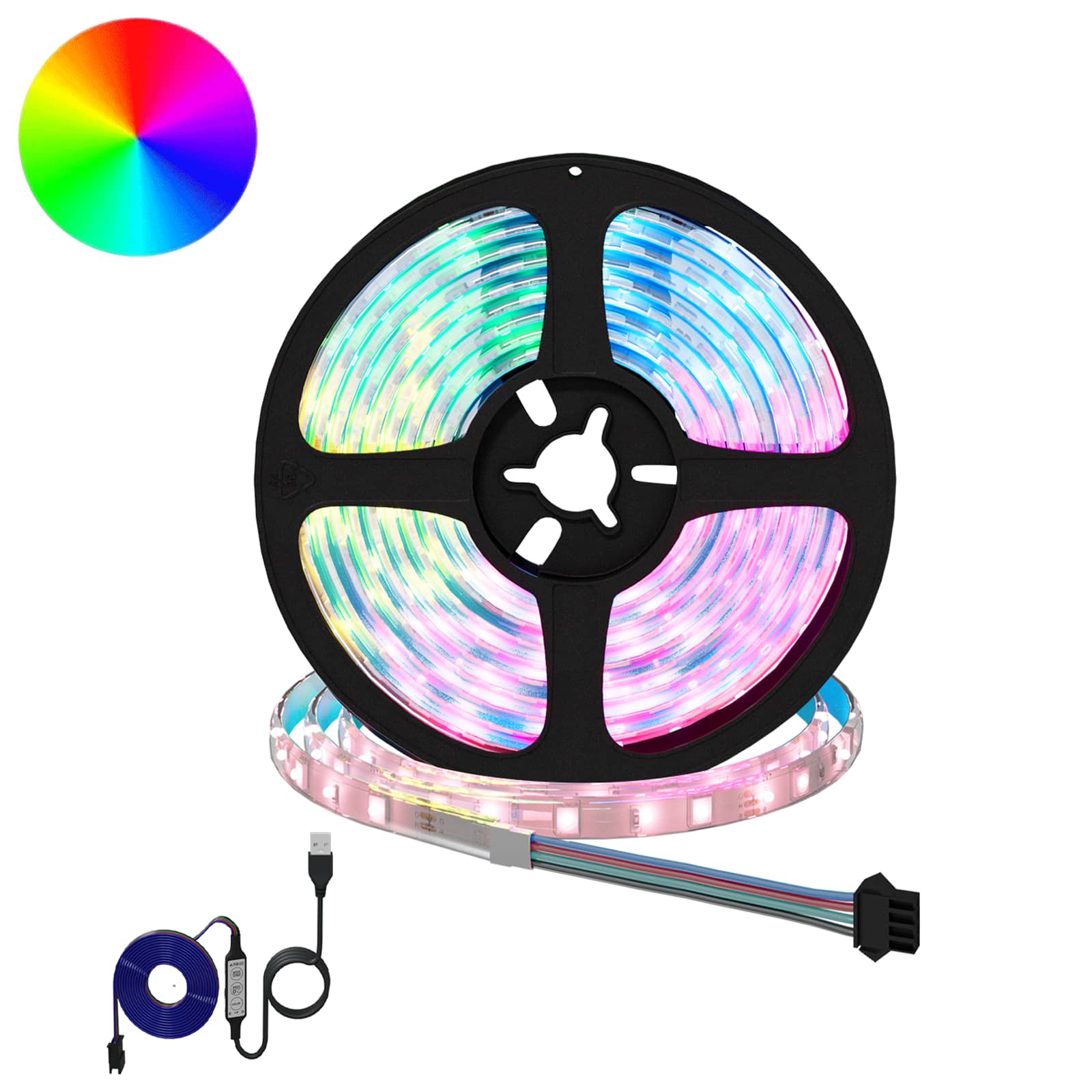 LED-Streifen 12 stk. Schwarz und Transparent