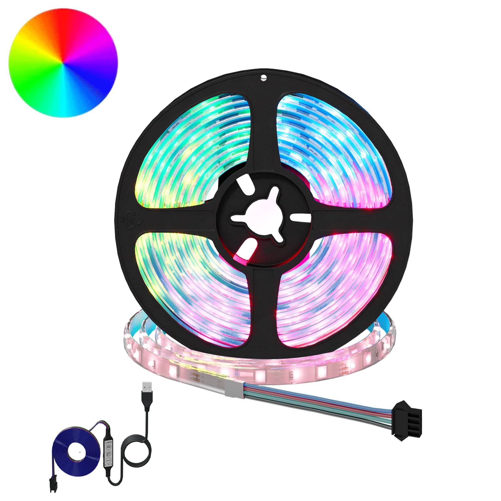LED-Streifen 12 stk. Schwarz und Transparent