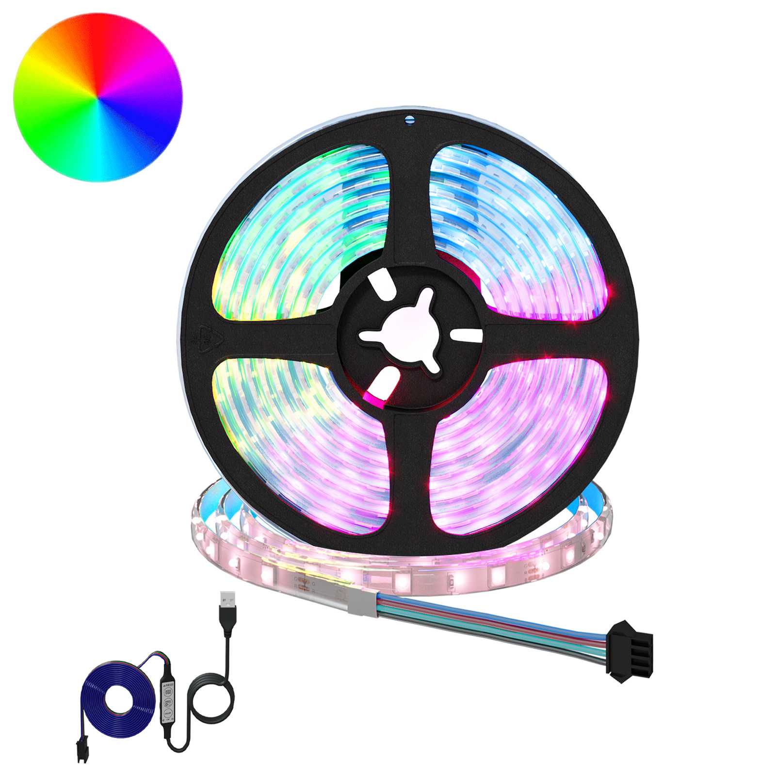 LED-Streifen 12 stk. Schwarz und Transparent