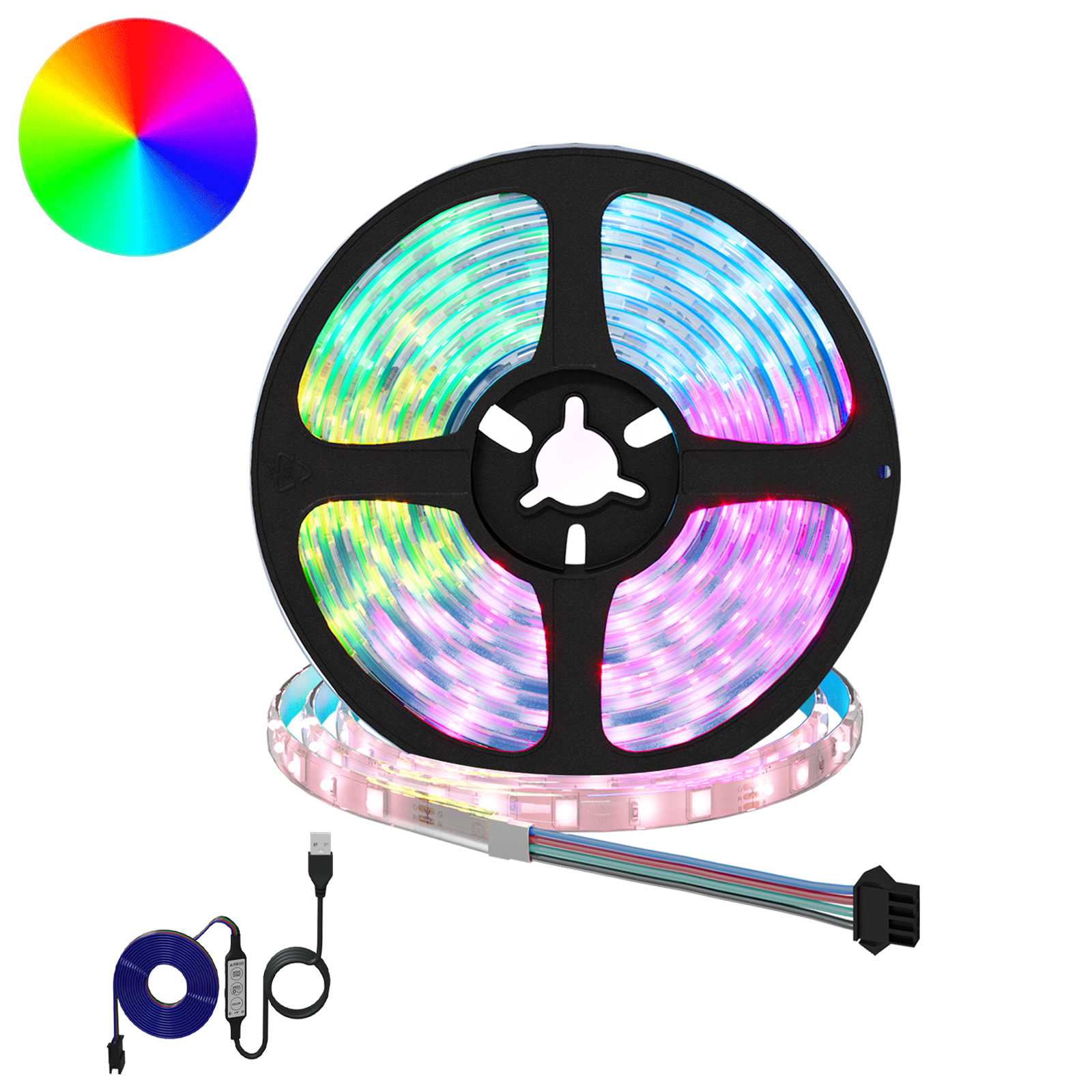 LED-Streifen 12 stk. Schwarz und Transparent