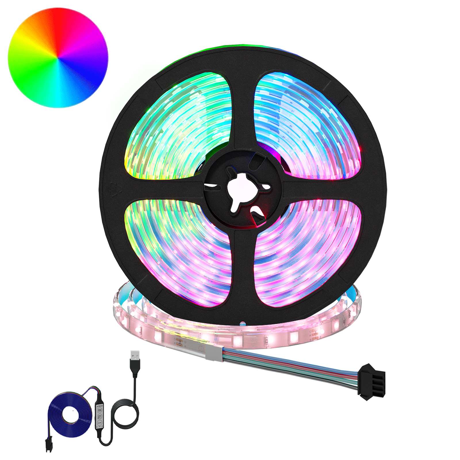 LED-Streifen 12 stk. Schwarz und Transparent
