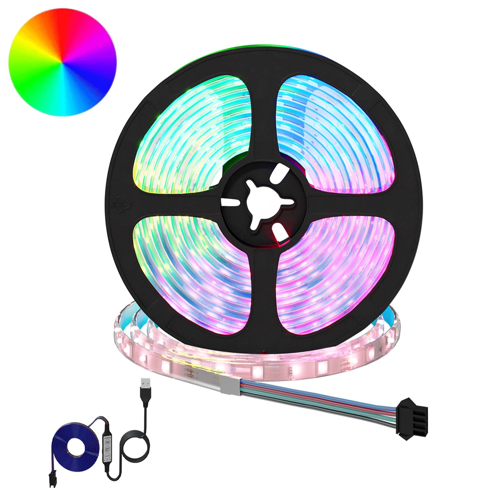 LED-Streifen 12 stk. Schwarz und Transparent