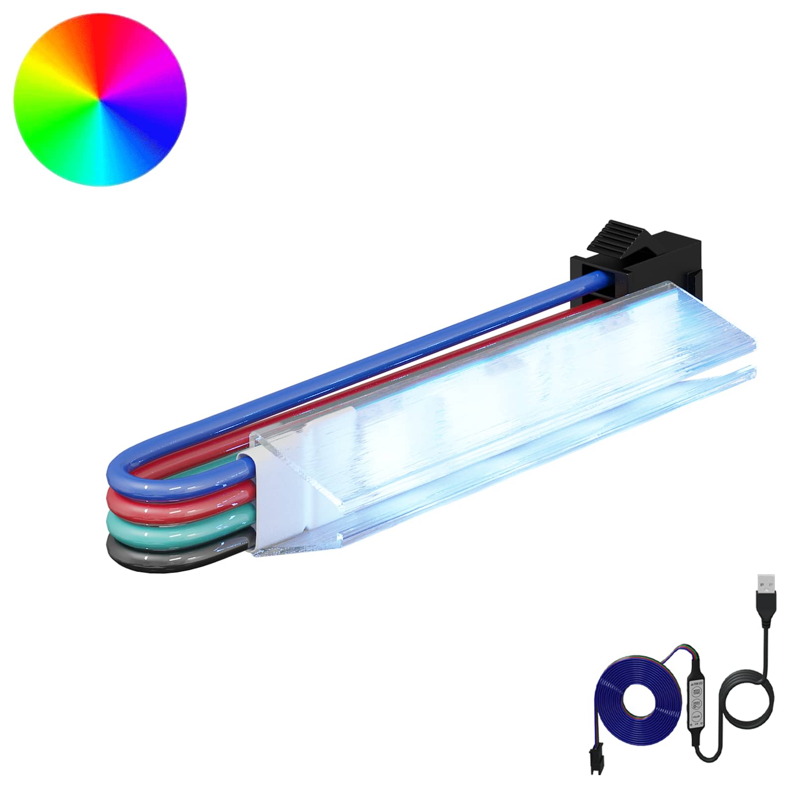 LED Streifen 12 stk. Schwarz und Weiß Kupfer und Kunststoff