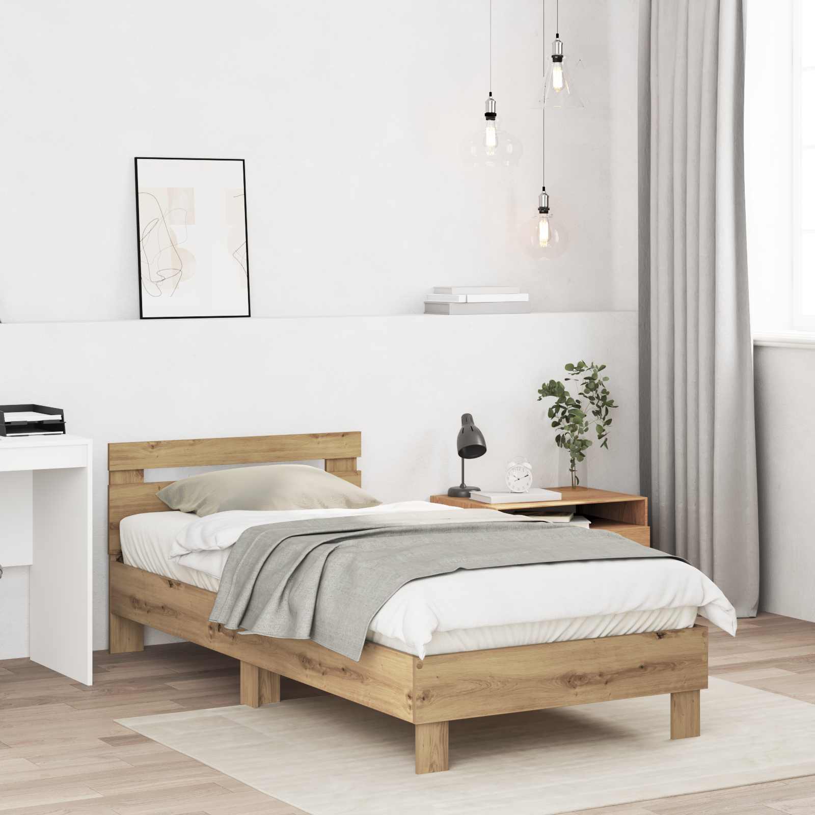 Bettrahmen Artisan-Eiche Holzwerkstoff