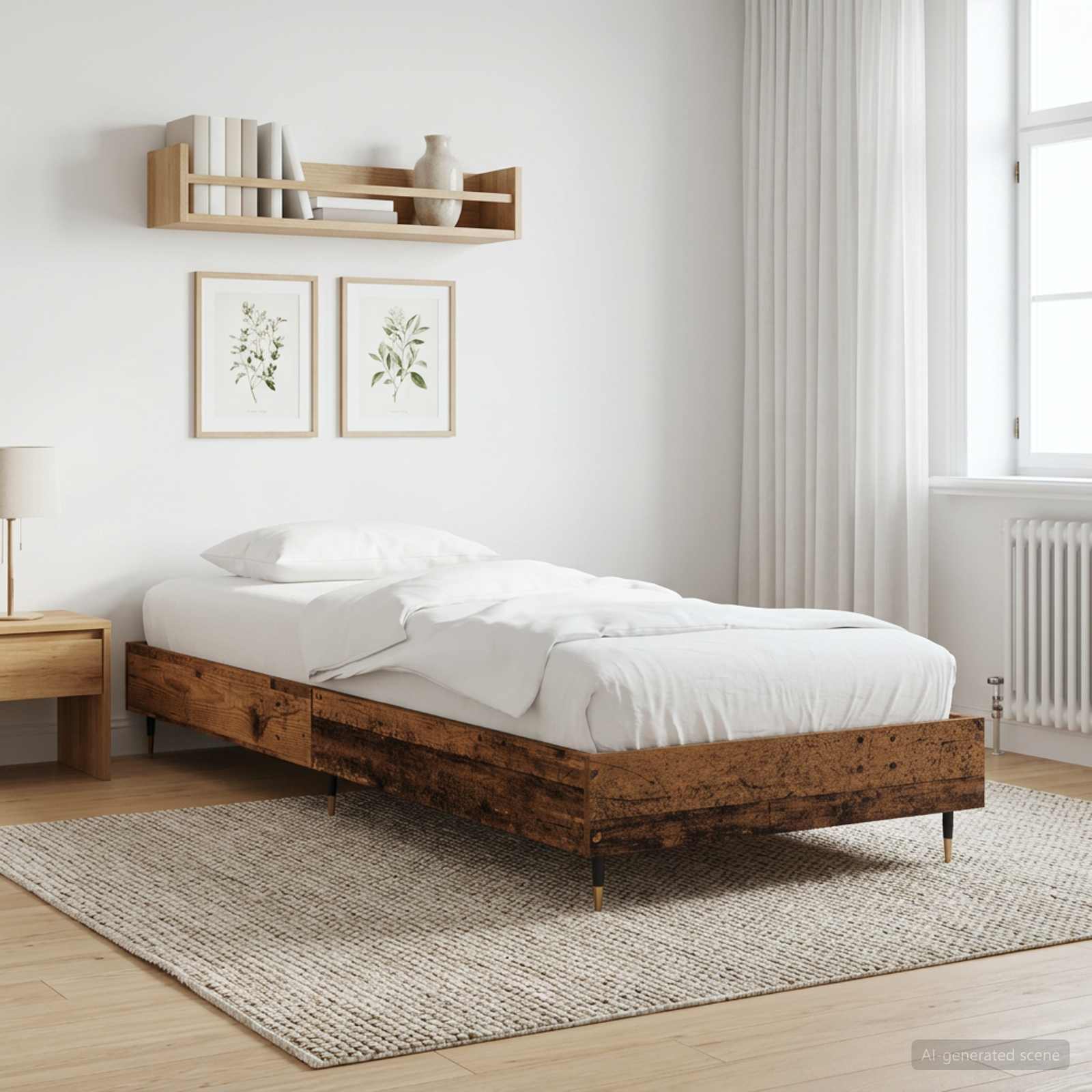 Bettrahmen Altholz 80 x 200 cm Holzwerkstoff