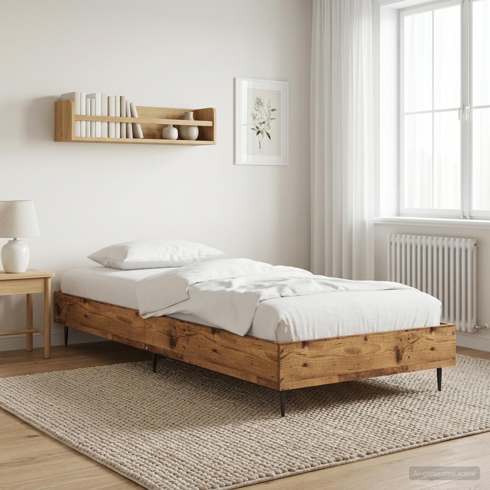 Bettrahmen Altholz 80 x 200 cm Holzwerkstoff