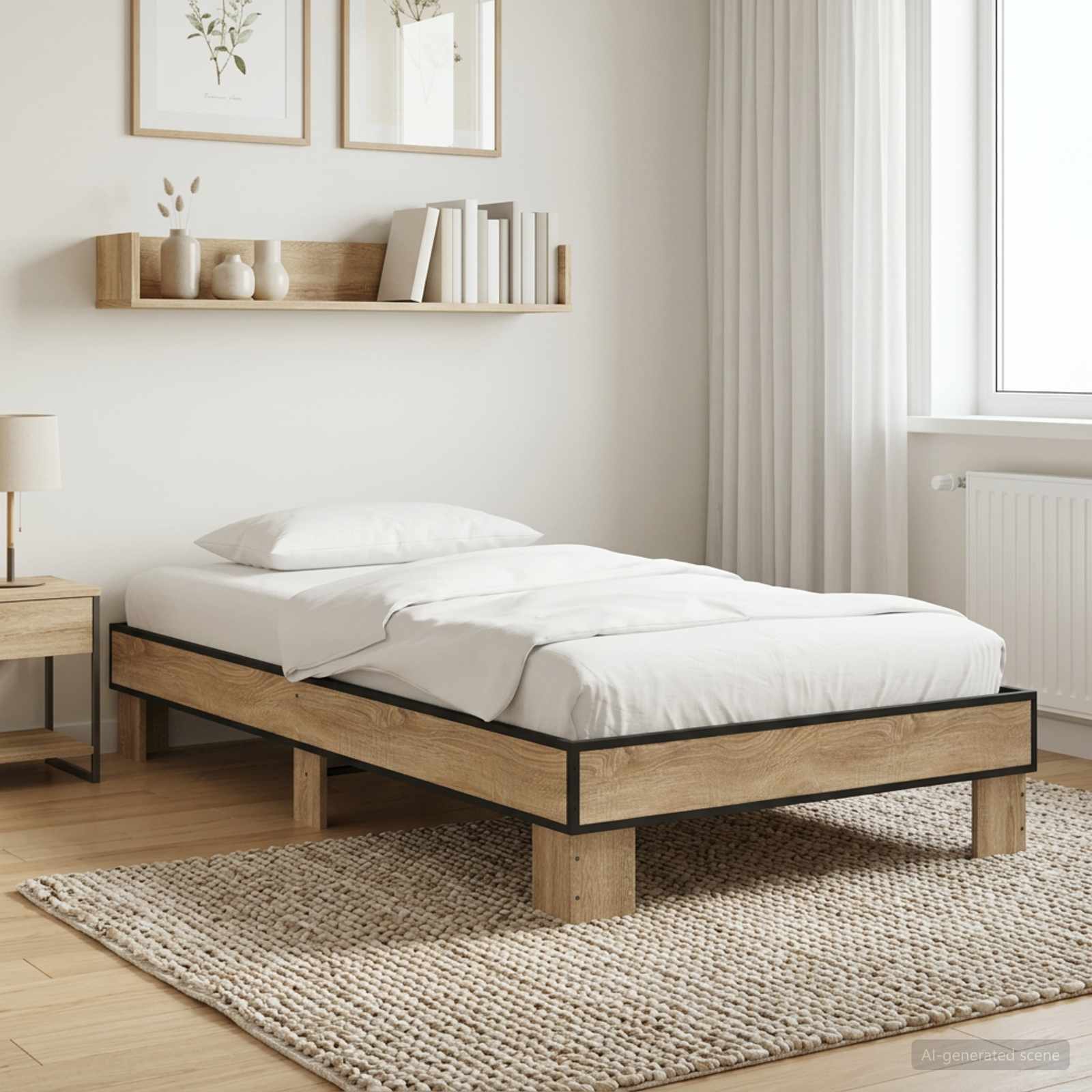 Bettrahmen Sonoma-Eiche 80 x 200 cm Holzwerkstoff
